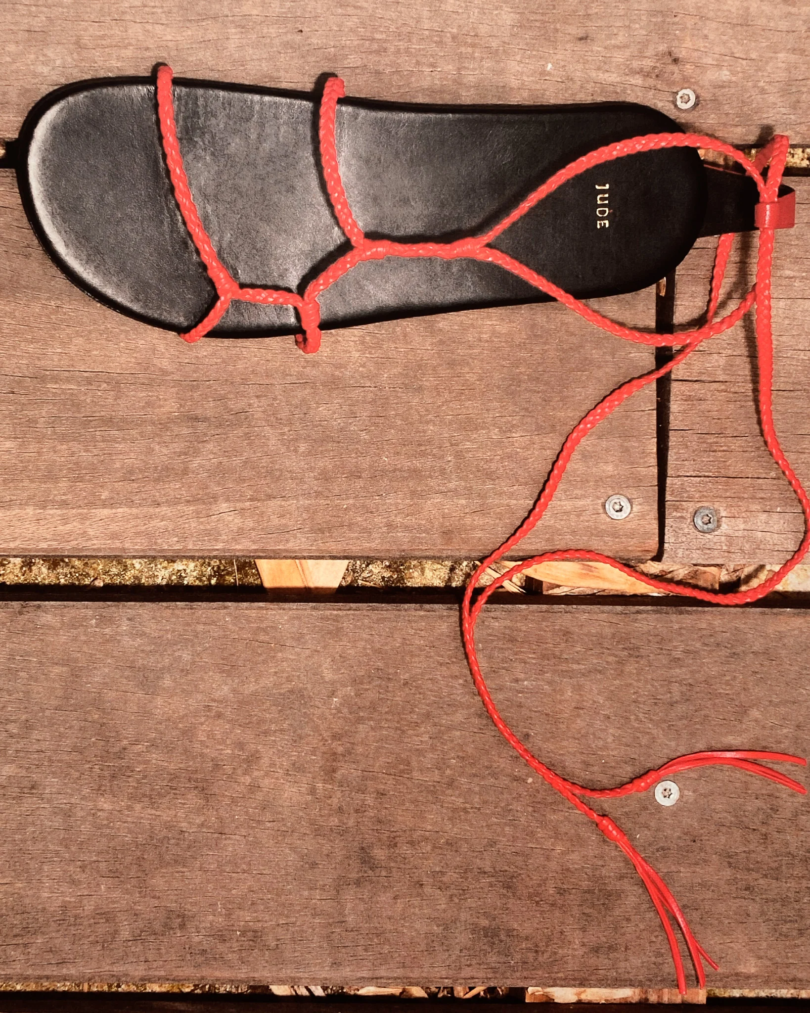 Atlas Flat Red Woven Leather - Image 2
