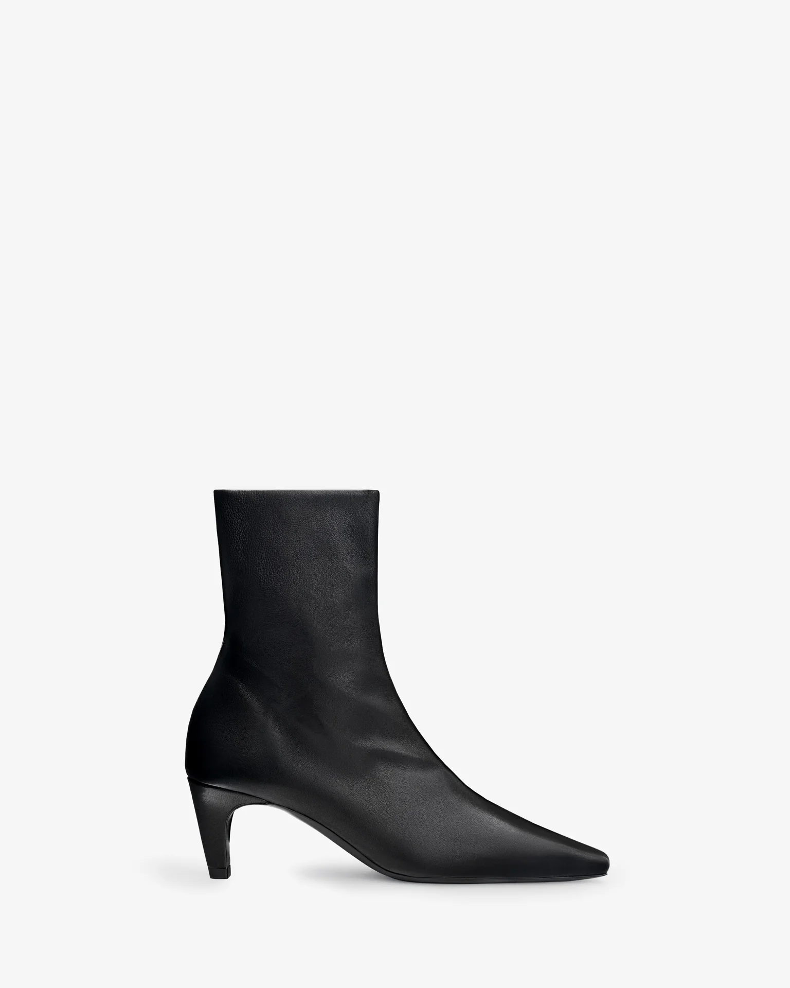 Cave Ankle Boot in Black Stretch Leather