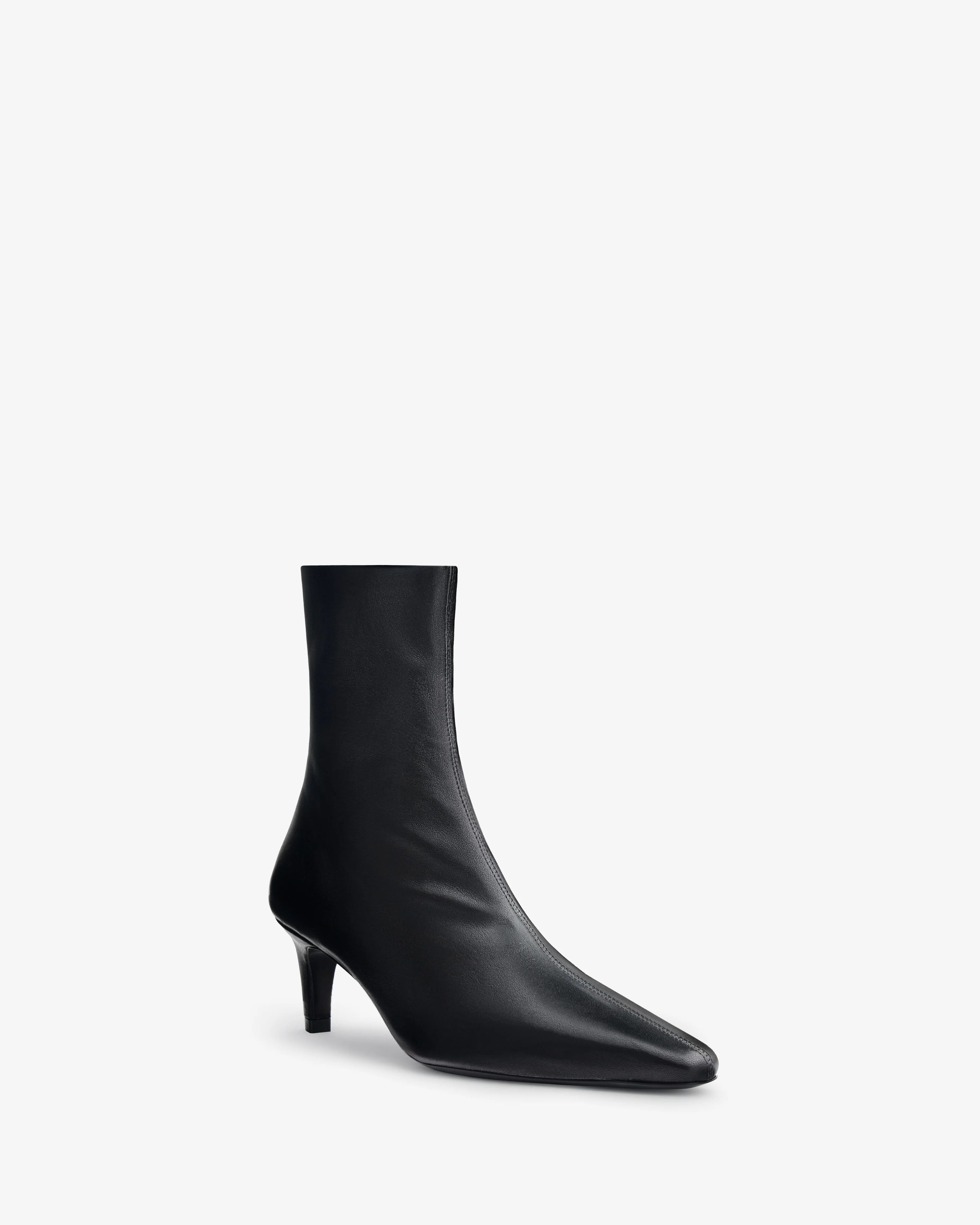 Cave Ankle Boot in Black Stretch Leather - Image 3