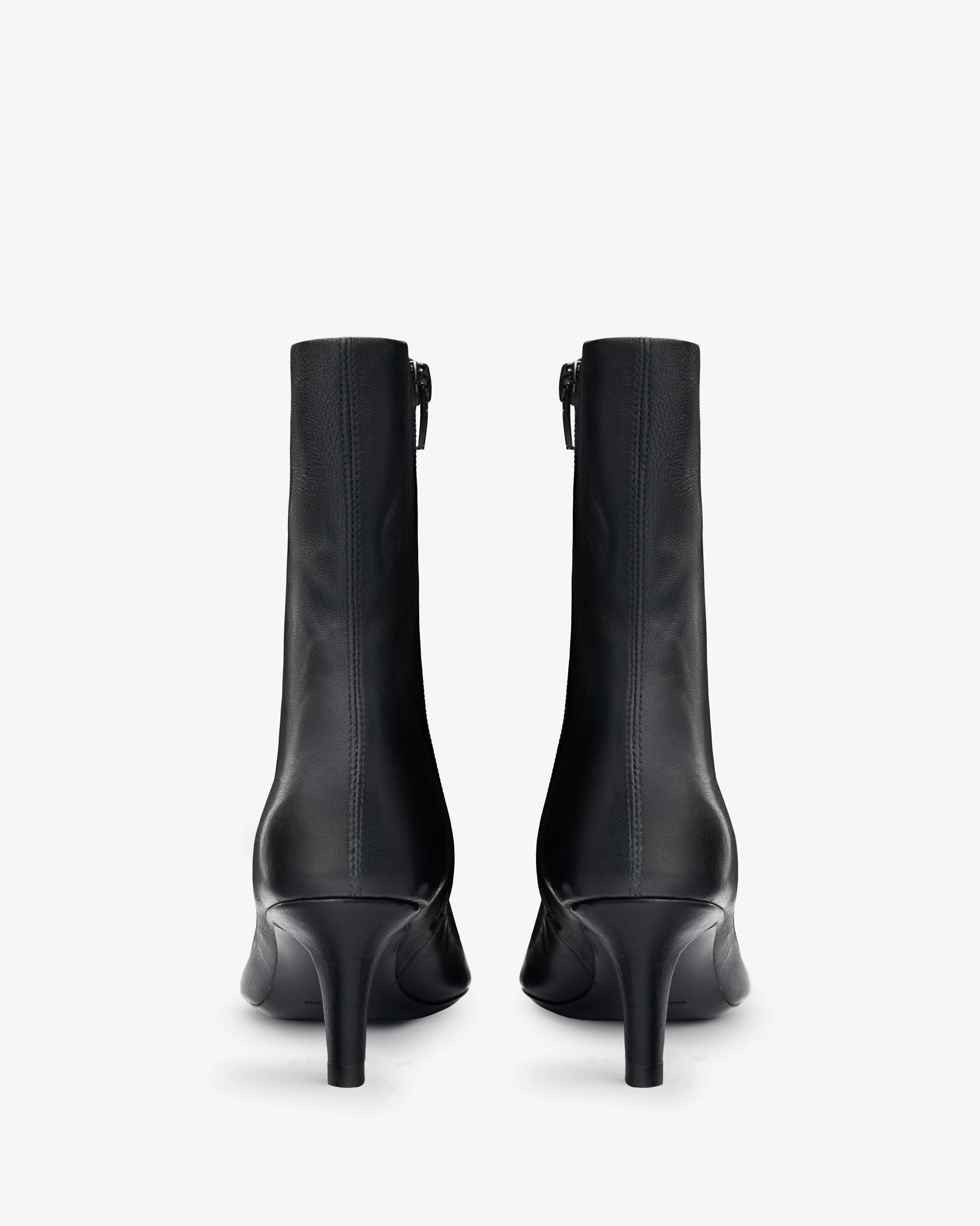 Cave Ankle Boot in Black Stretch Leather - Image 5