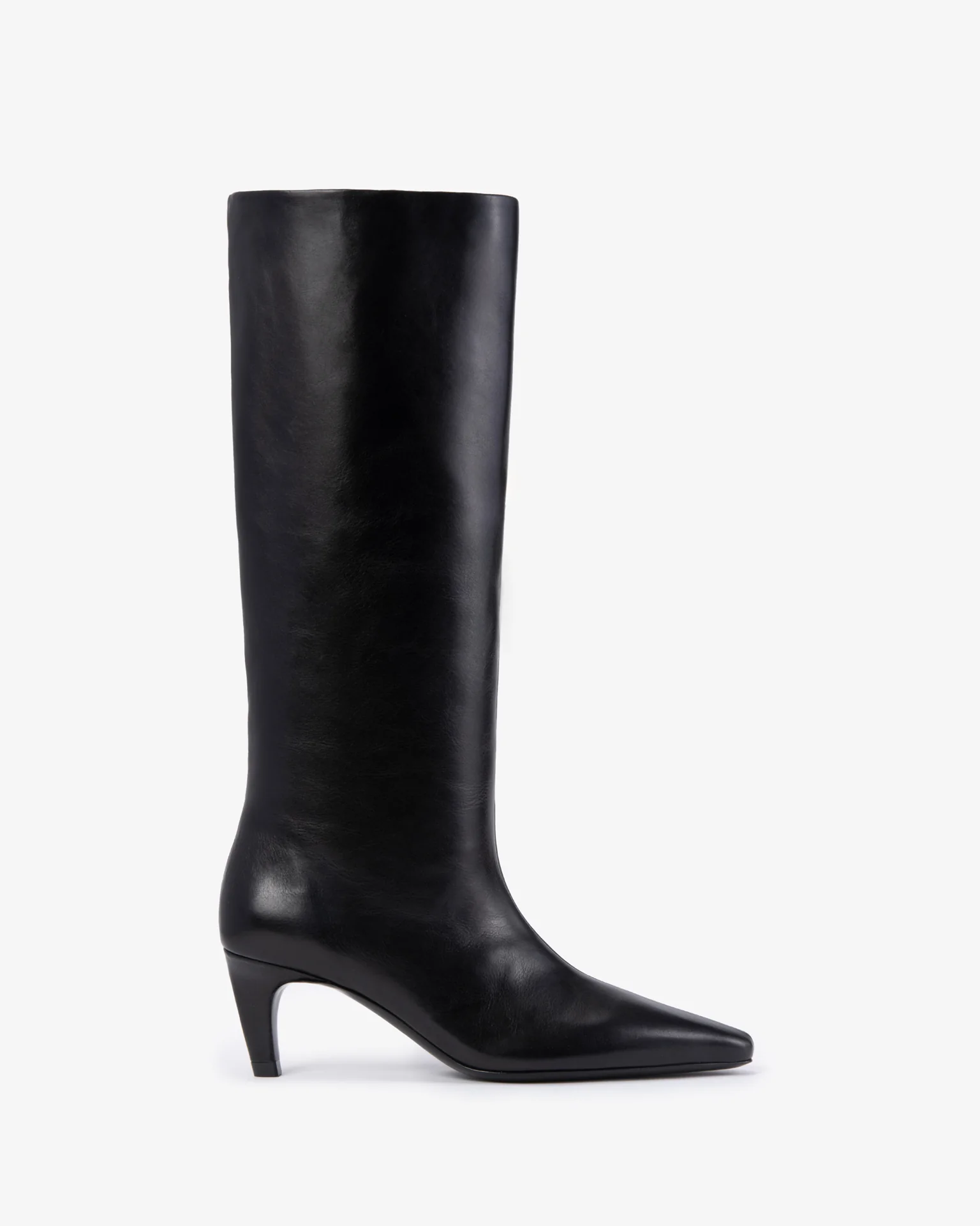 Cave Knee Boot in Black Leather