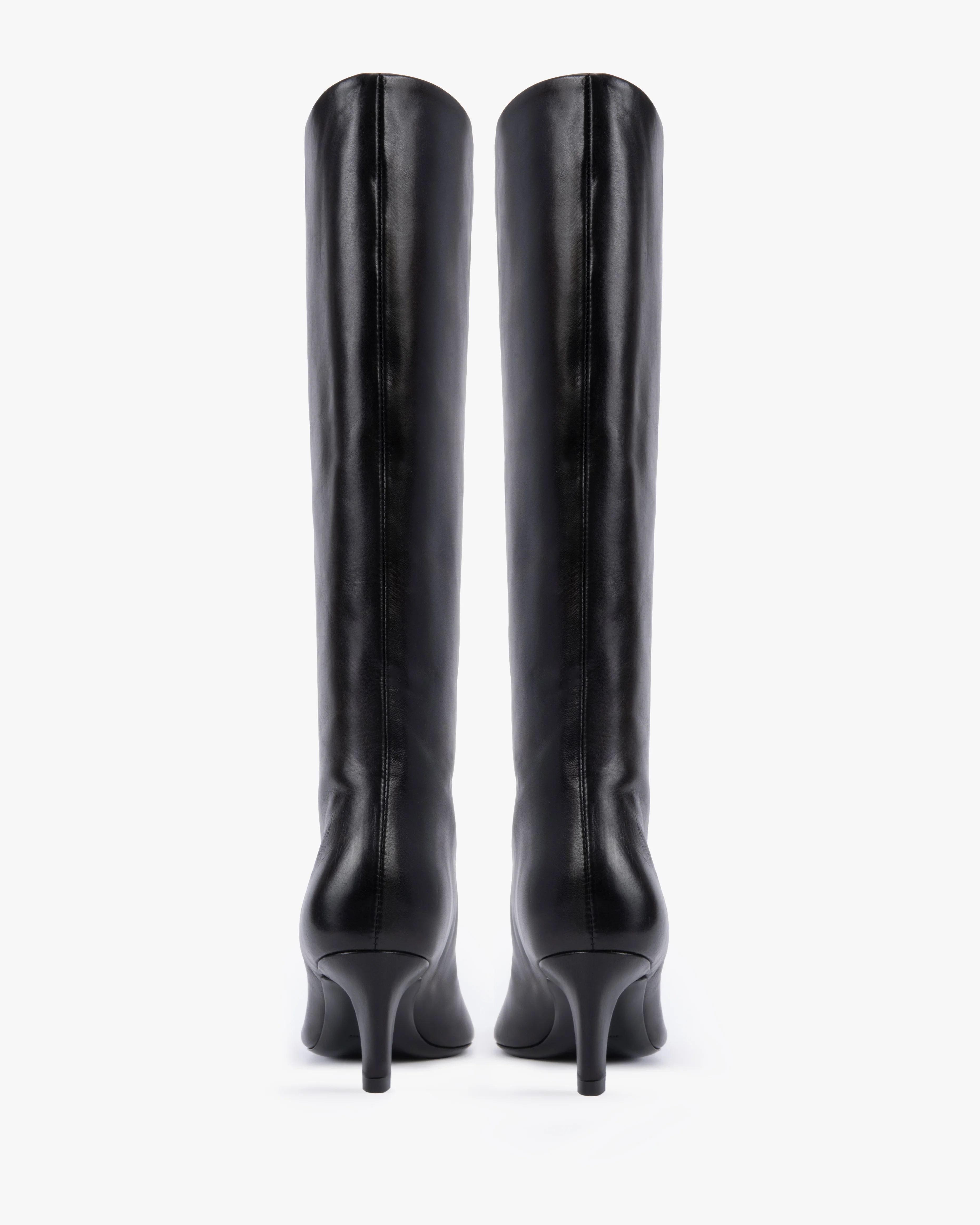 Cave Knee Boot in Black Leather - Image 5
