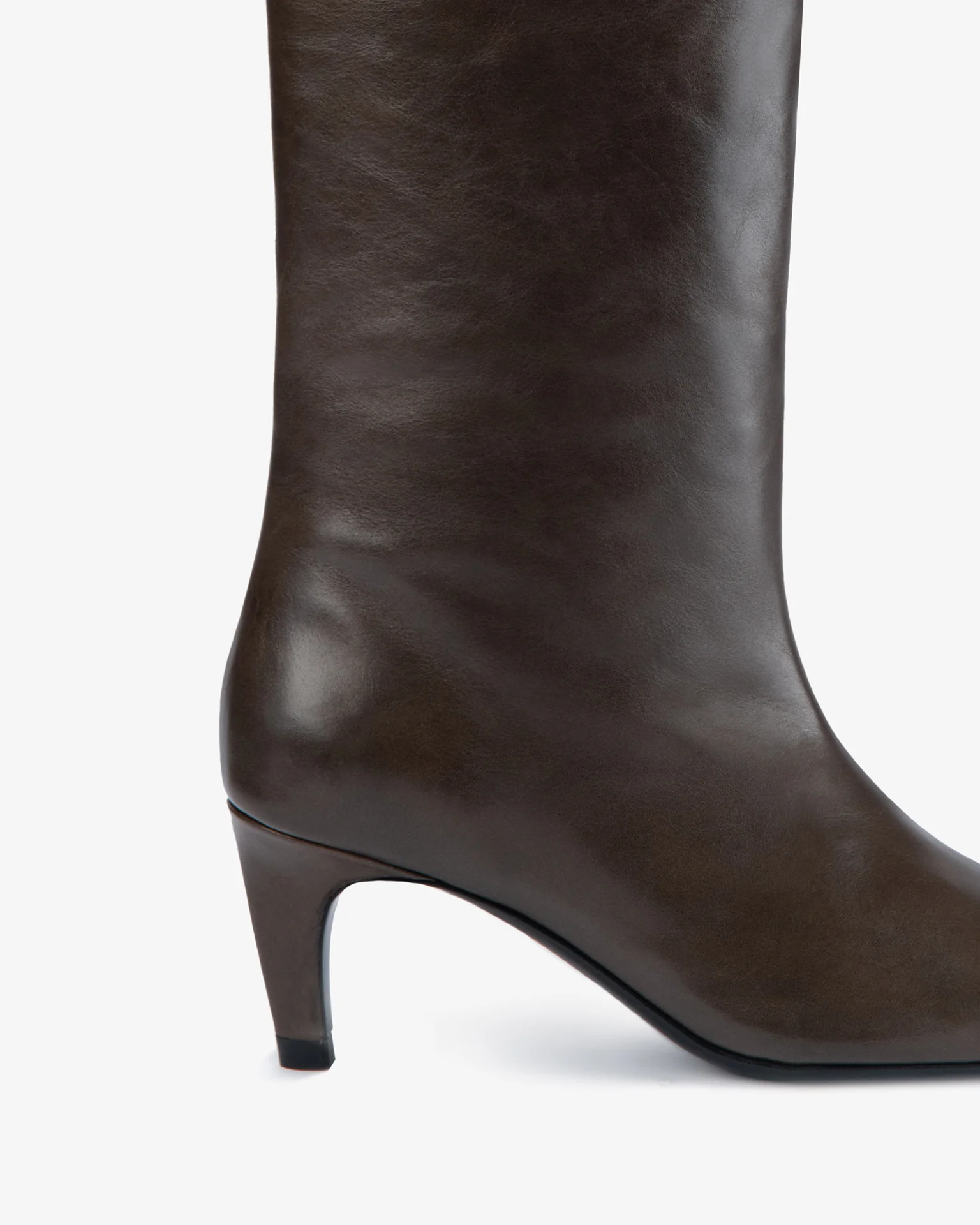 Cave Knee Boot in Mocha Leather - Image 5