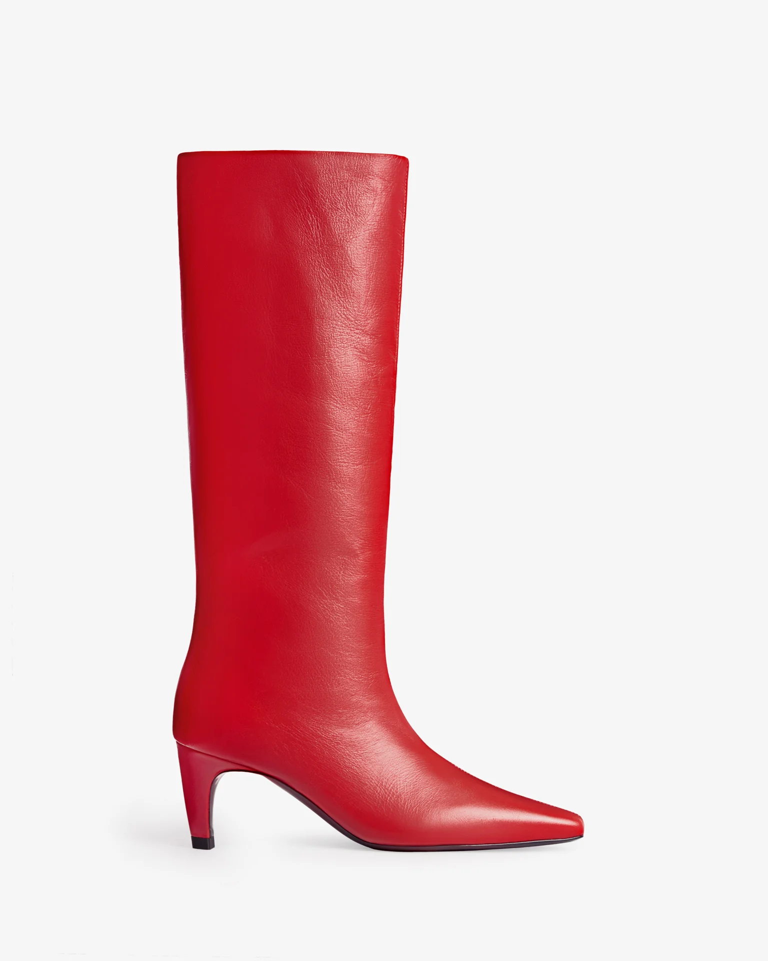 Cave Knee Boot in Red Leather