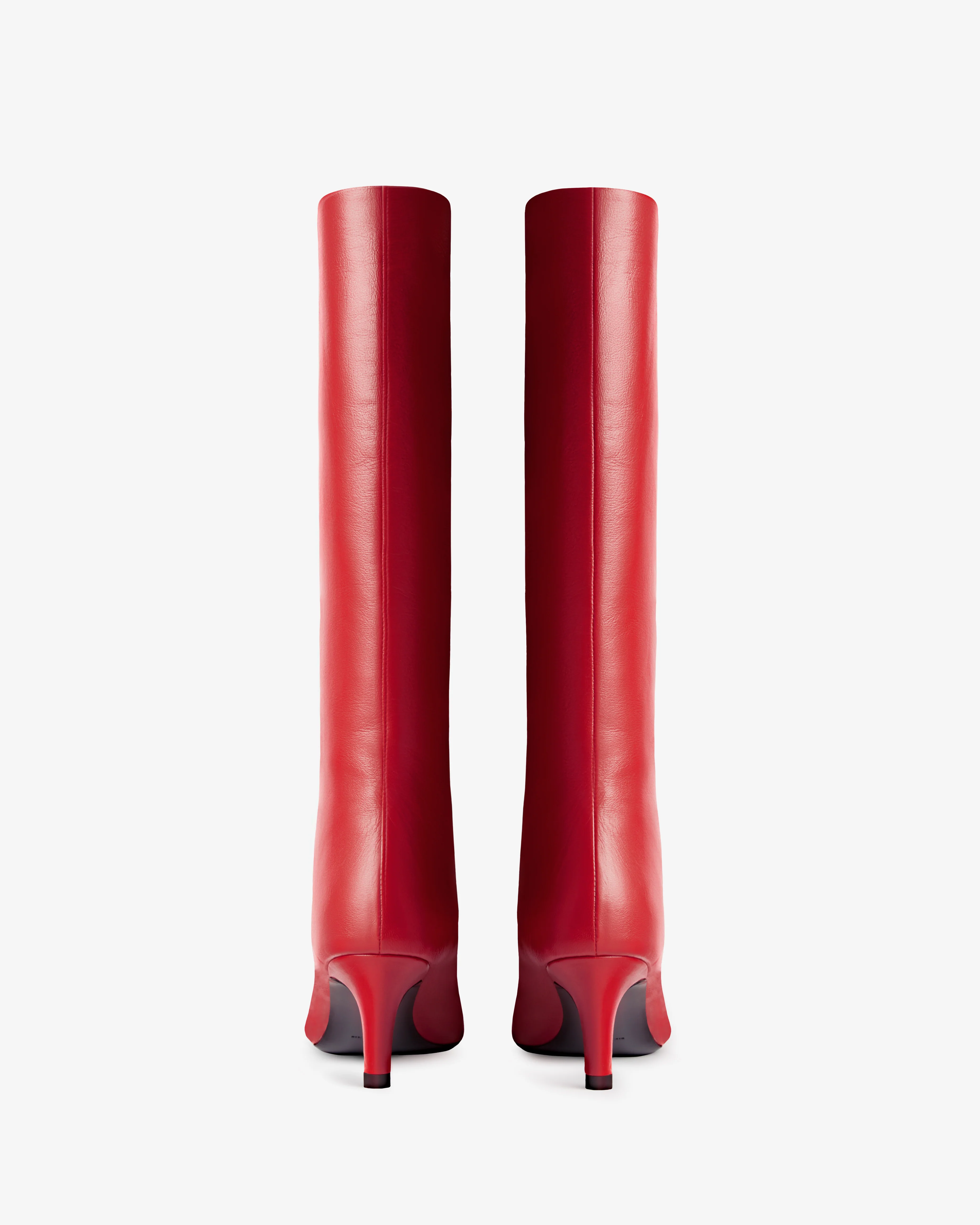 Cave Knee Boot in Red Leather - Image 4