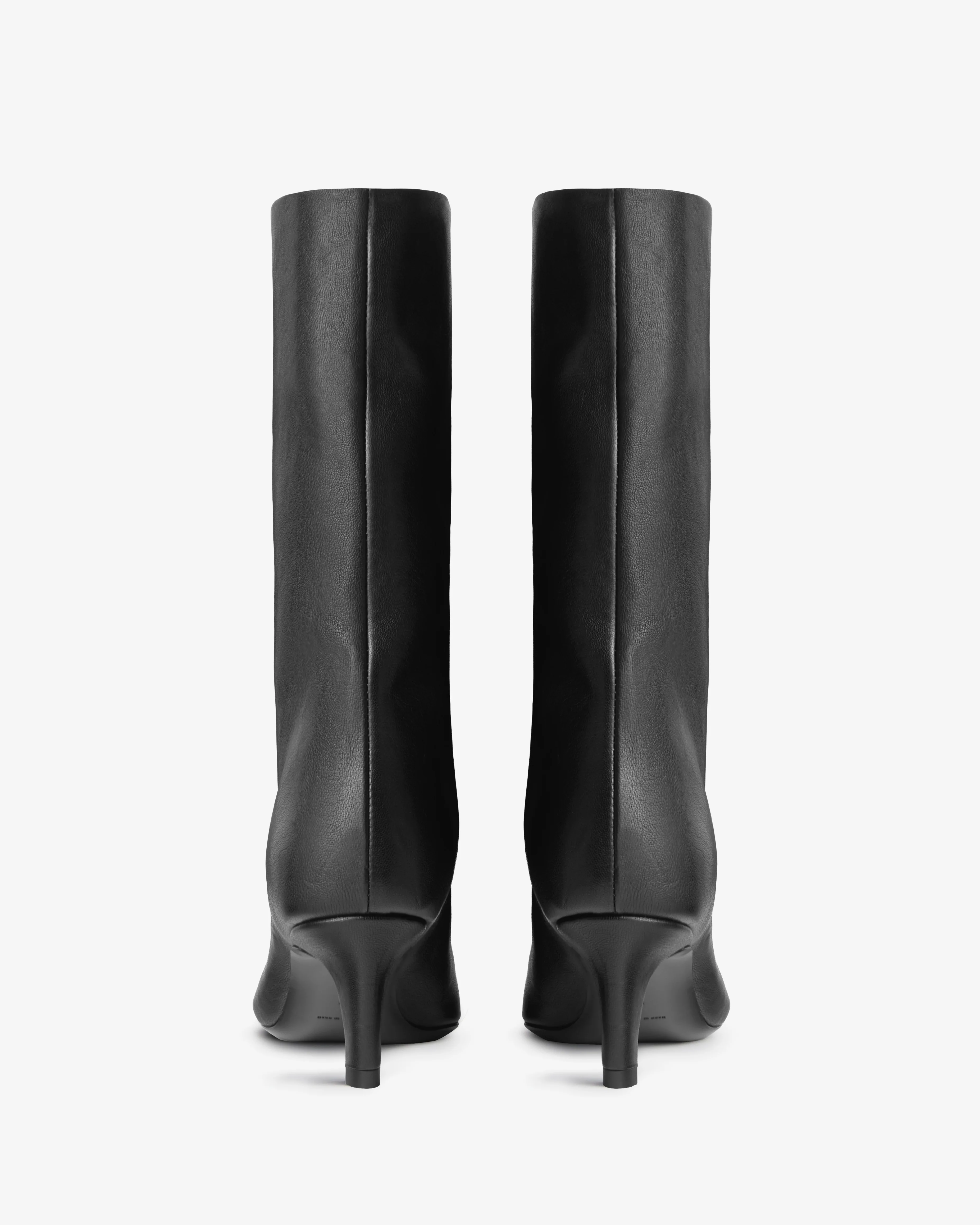 Cave Mid Calf Boot in Black Leather - Image 4