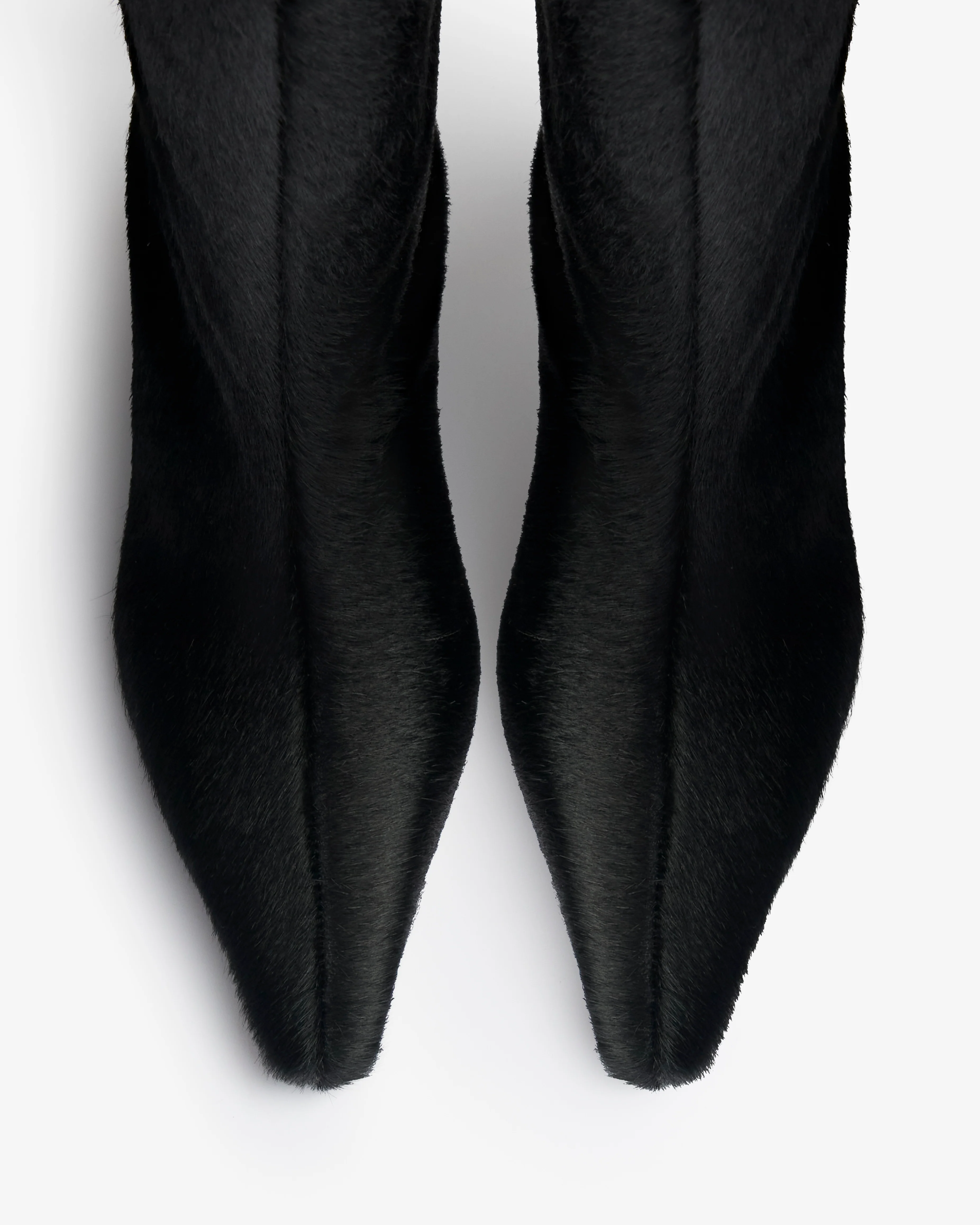 Cave Mid Calf Boot in Black Pony Leather - Image 3