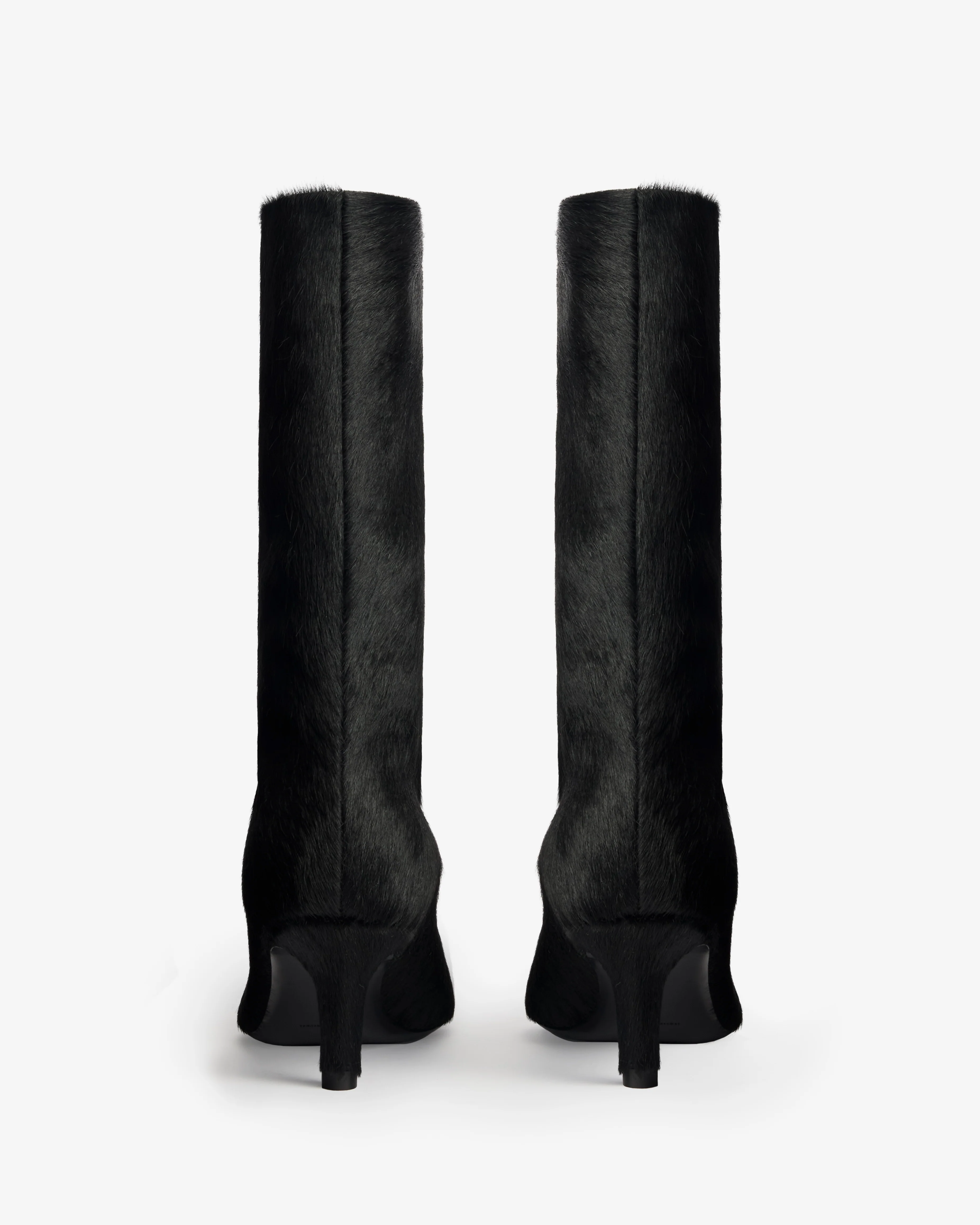 Cave Mid Calf Boot in Black Pony Leather - Image 4