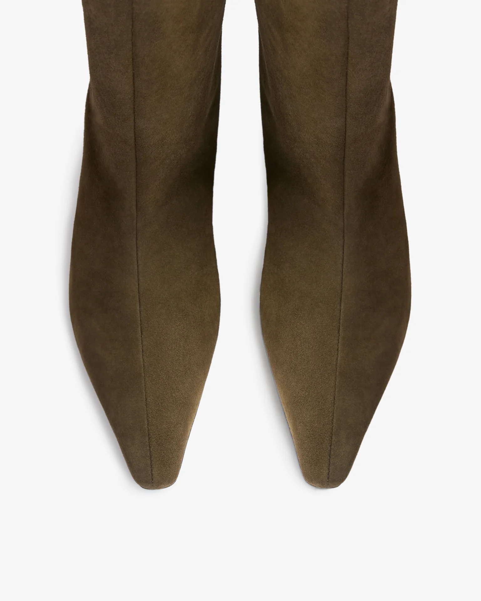 Cave Mid Calf Boot in Khaki Suede Leather - Image 3