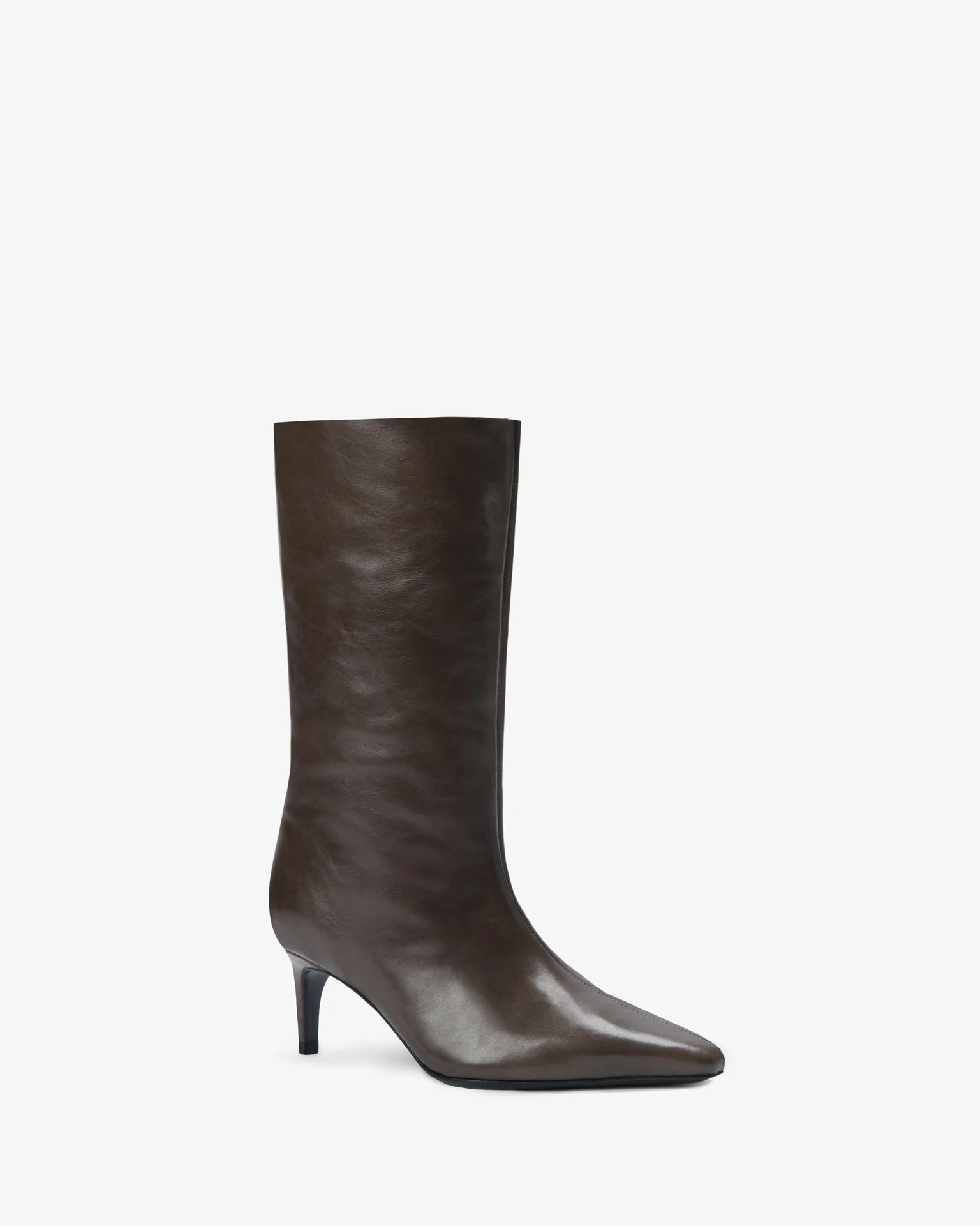 Cave Mid Calf Boot in Mocha Leather - Image 3