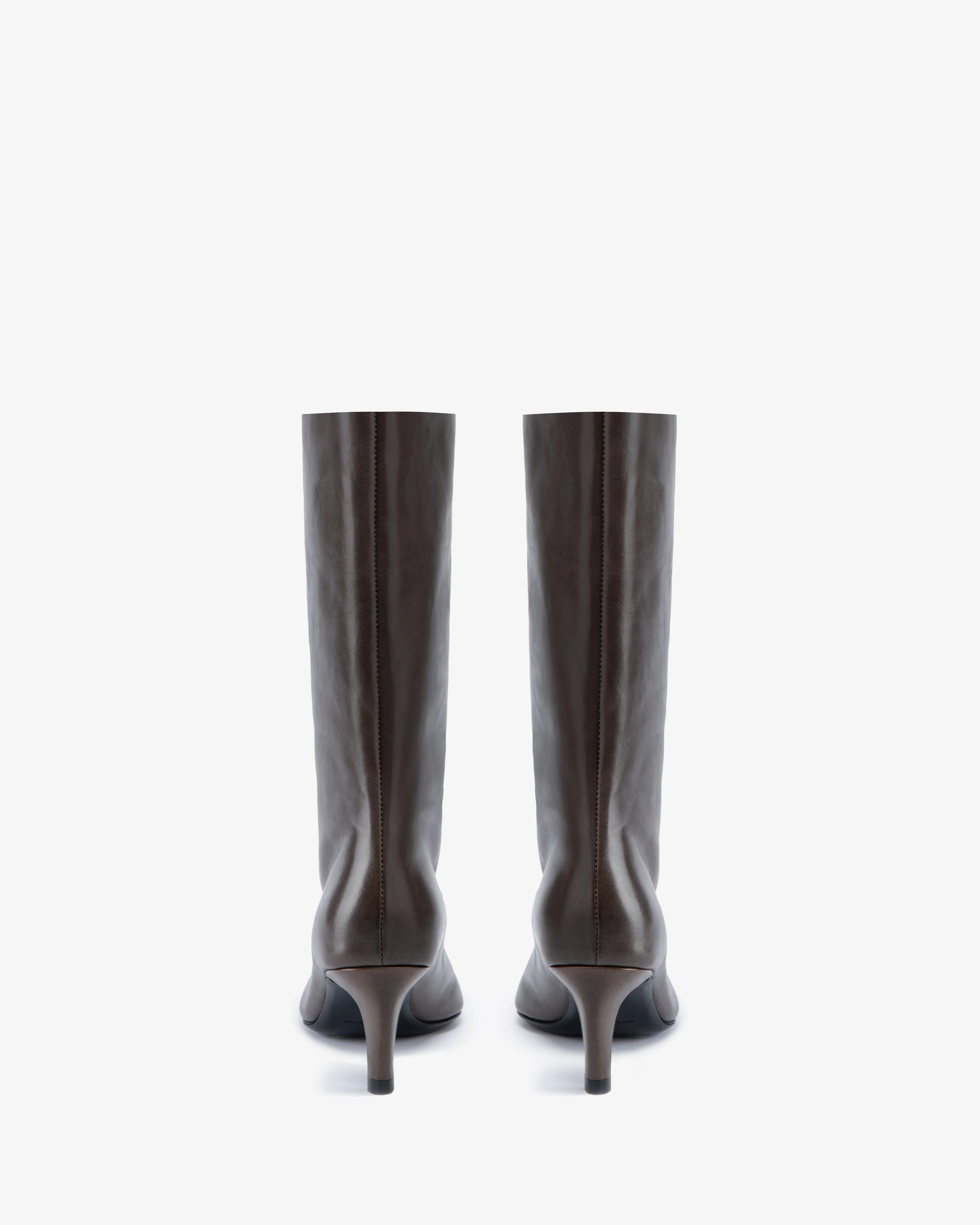 Cave Mid Calf Boot in Mocha Leather - Image 5