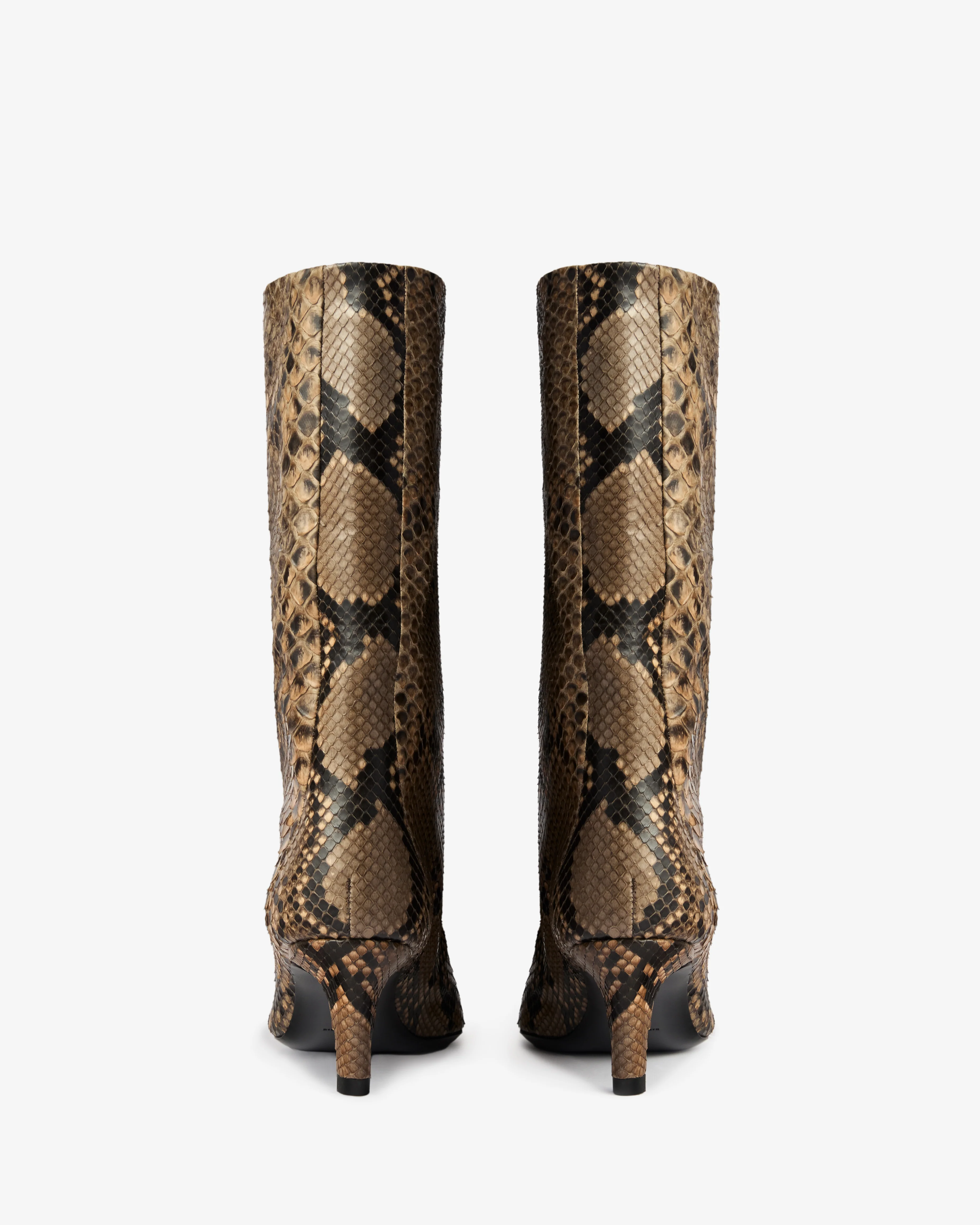 Cave Mid Calf Boot in Sand Python Leather - Image 5
