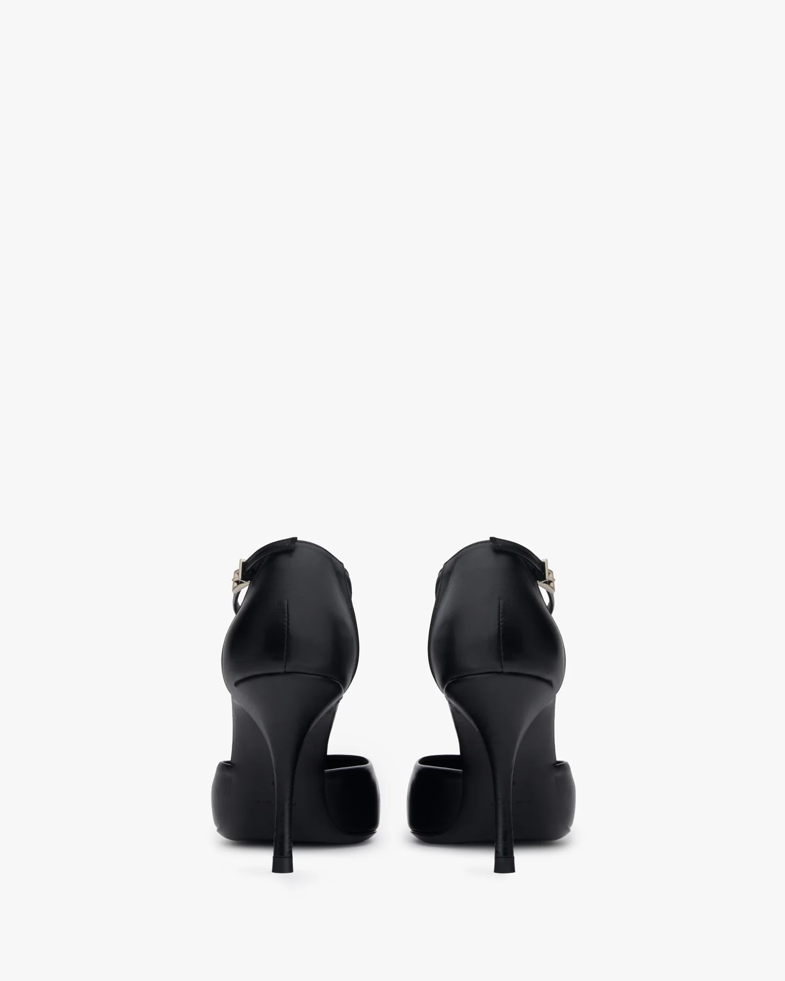 Court Pump in Black Leather - Image 4