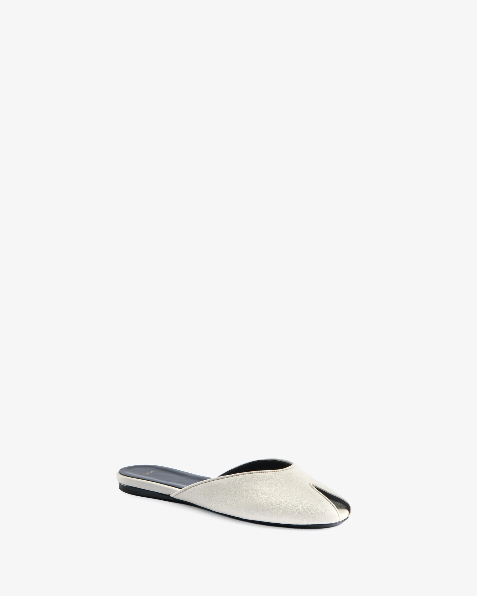 Date Flat Off-White Leather - Image 2