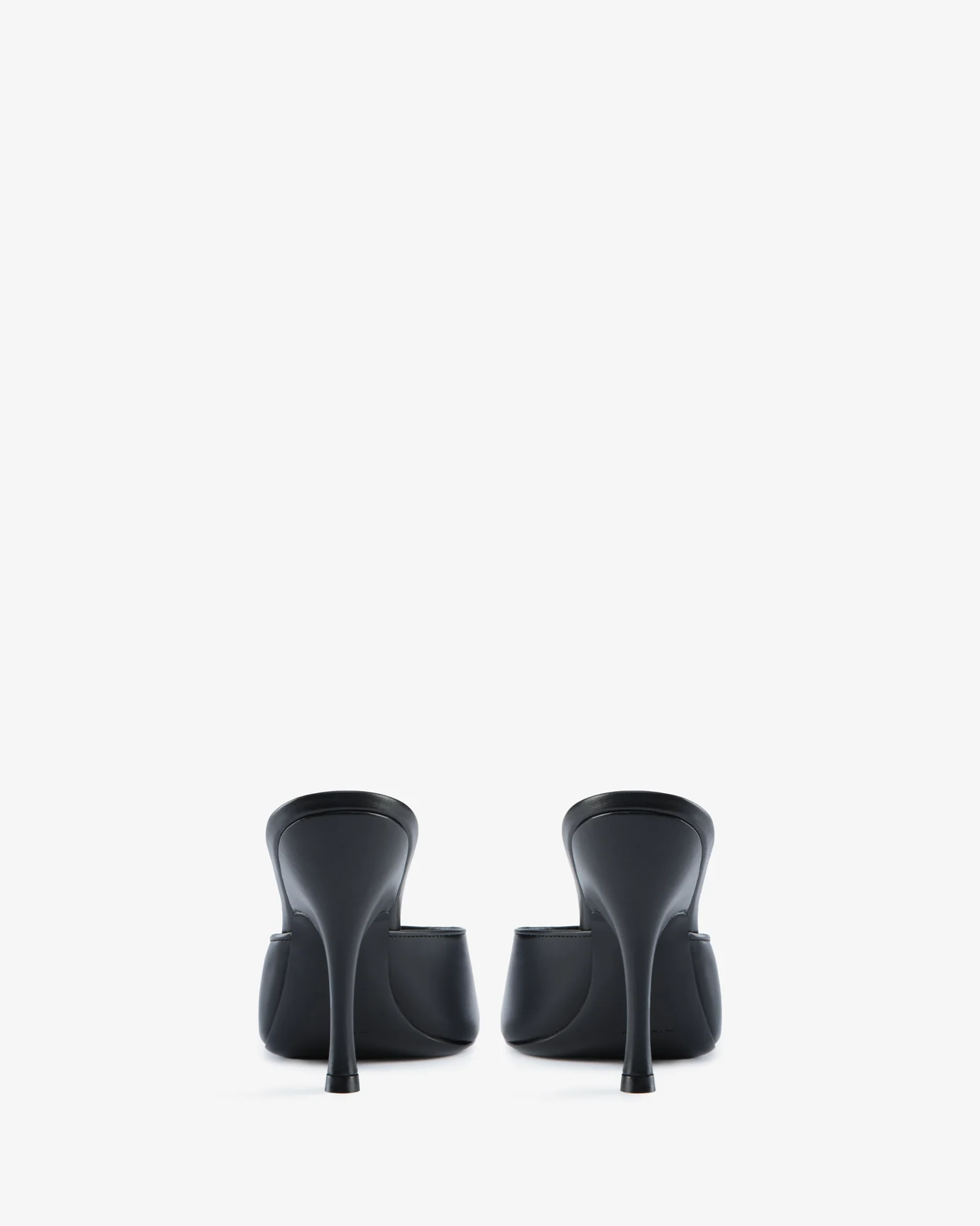 Date Mule in Black Creased Leather - Image 5