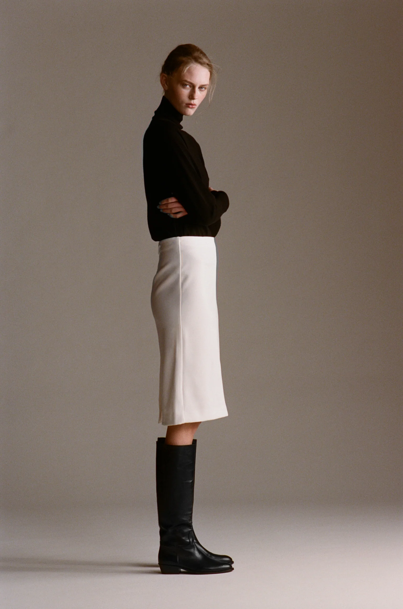 Den Knee Boot Black Leather - Image 2