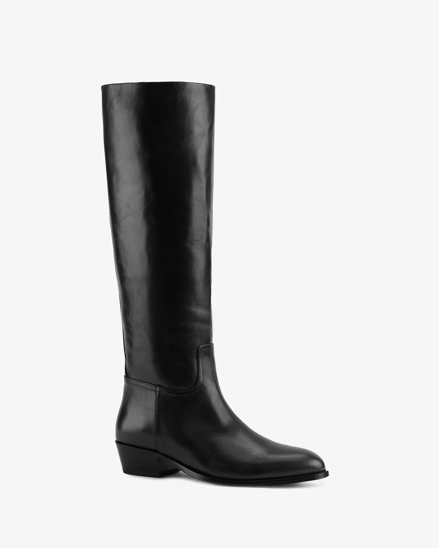Den Knee Boot Black Leather - Image 3