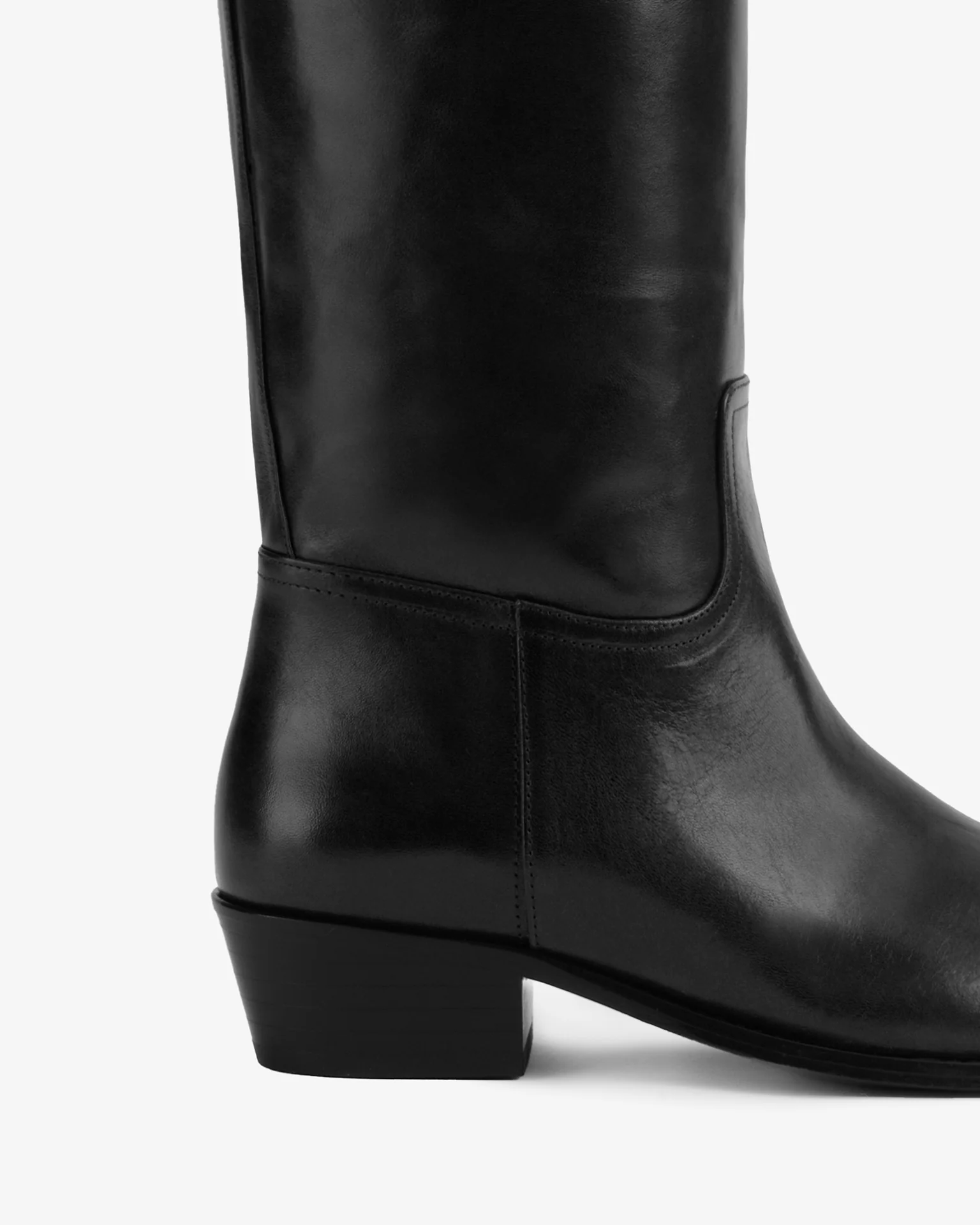 Den Knee Boot Black Leather - Image 6