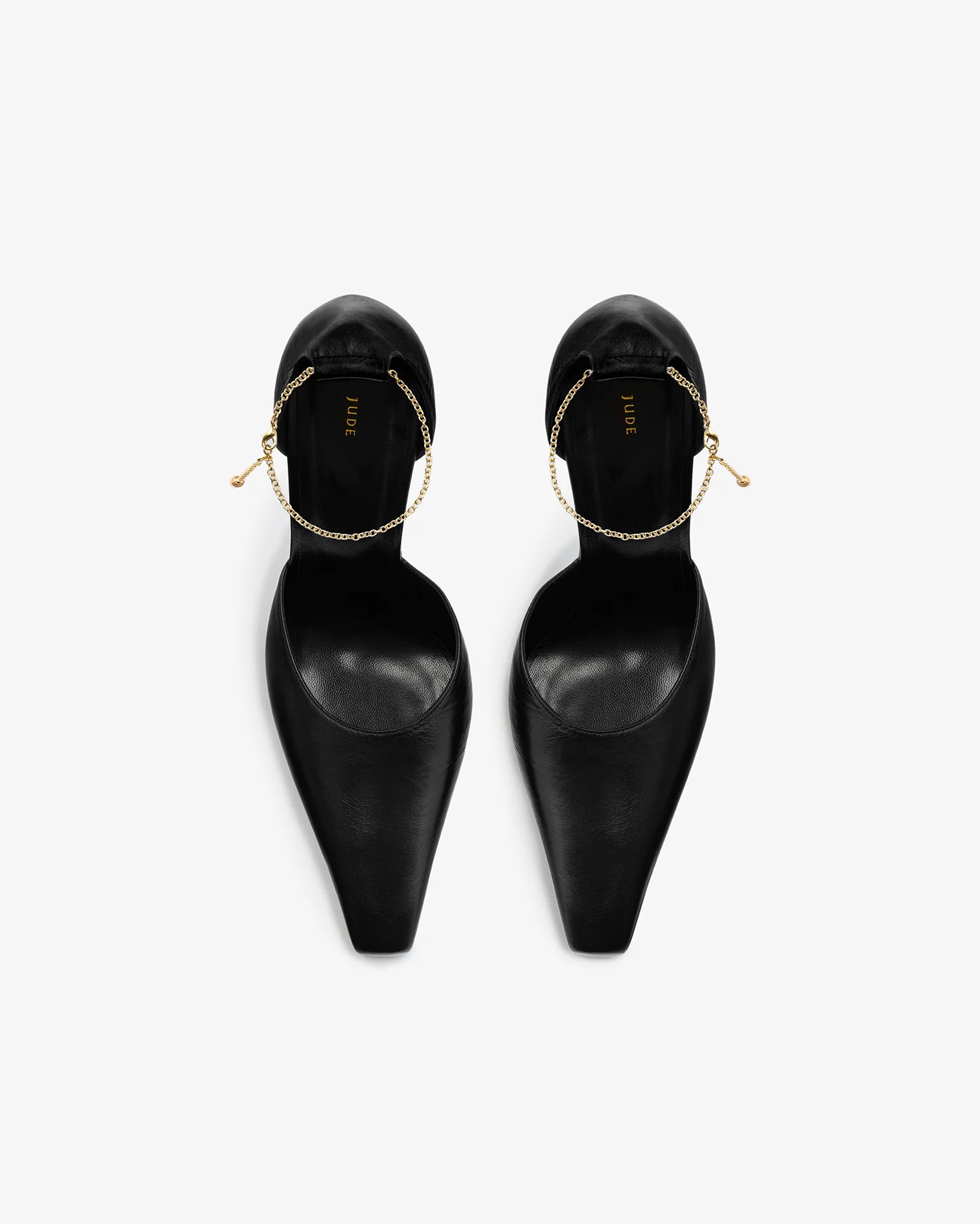 Faith Pump in Black Leather - Image 3