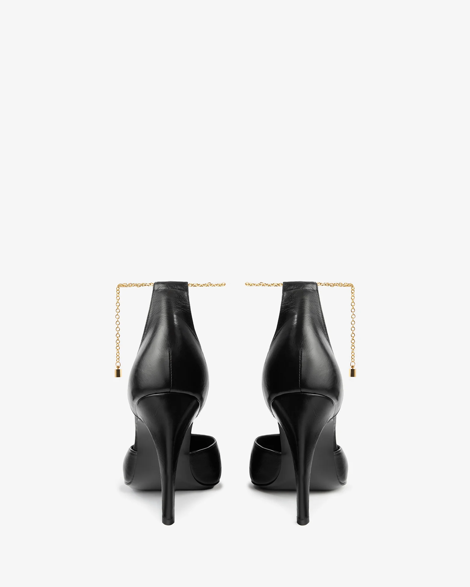 Faith Pump in Black Leather - Image 4