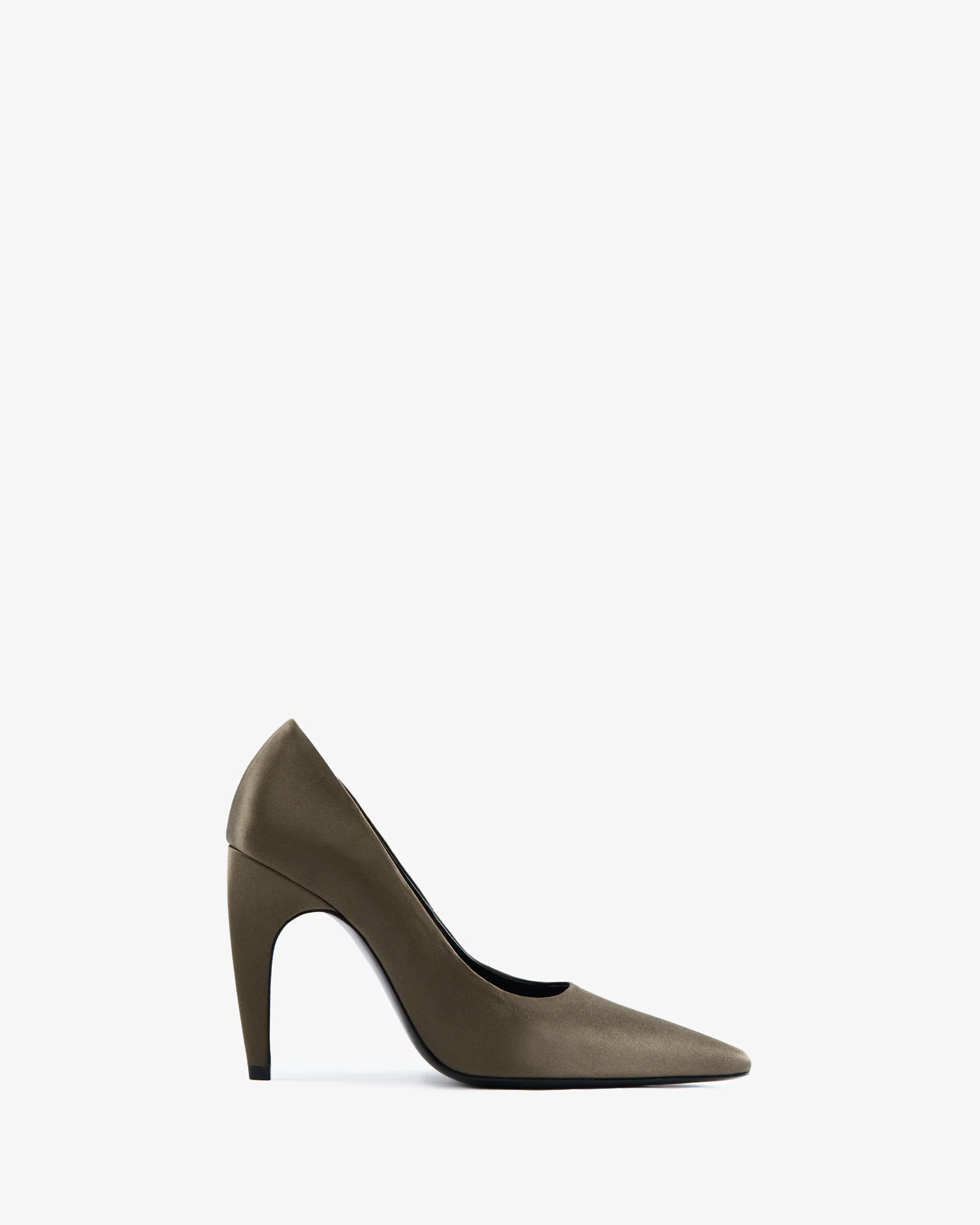 Fame Pump Khaki Silk