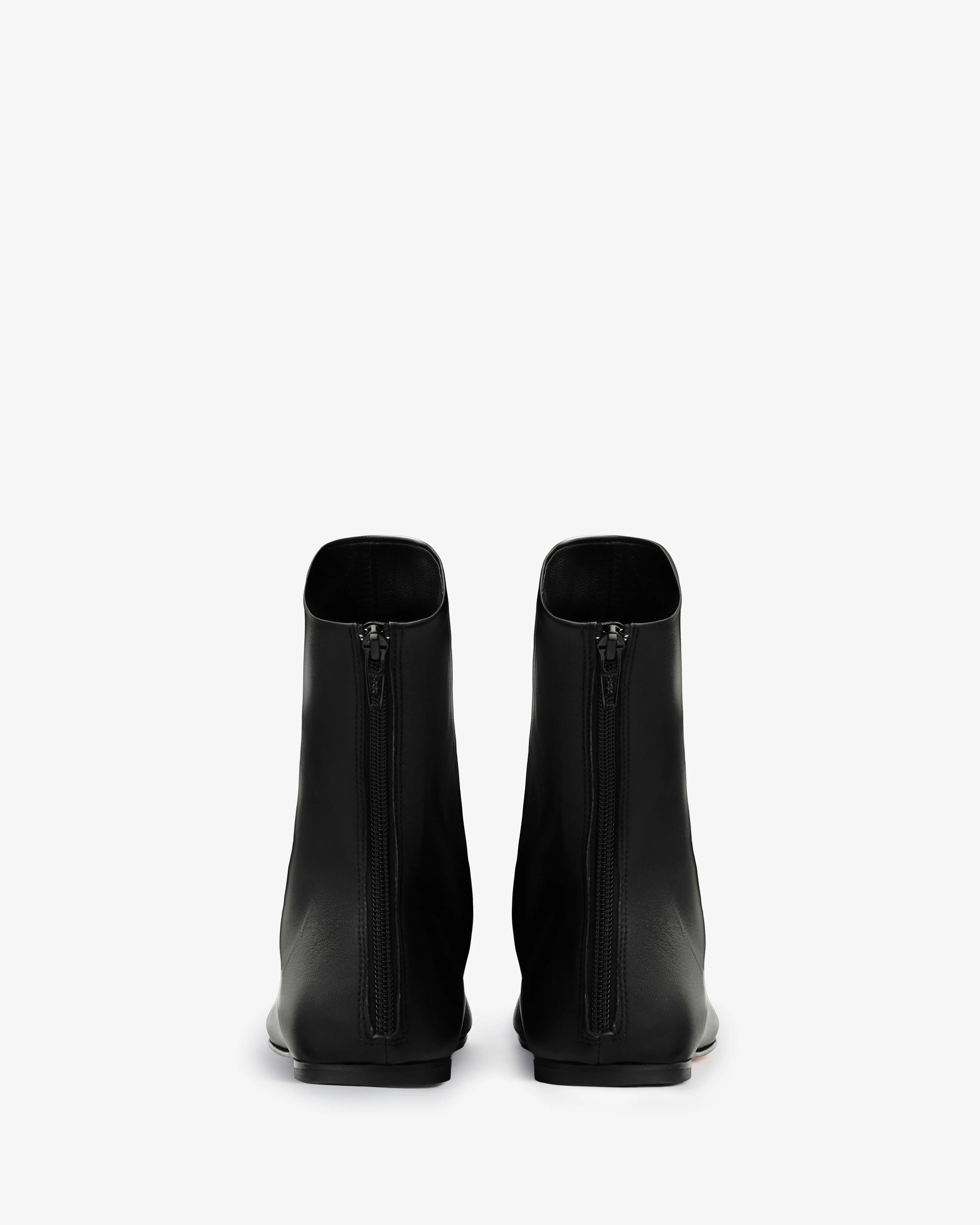 floor ankle boot in black leather - Image 4