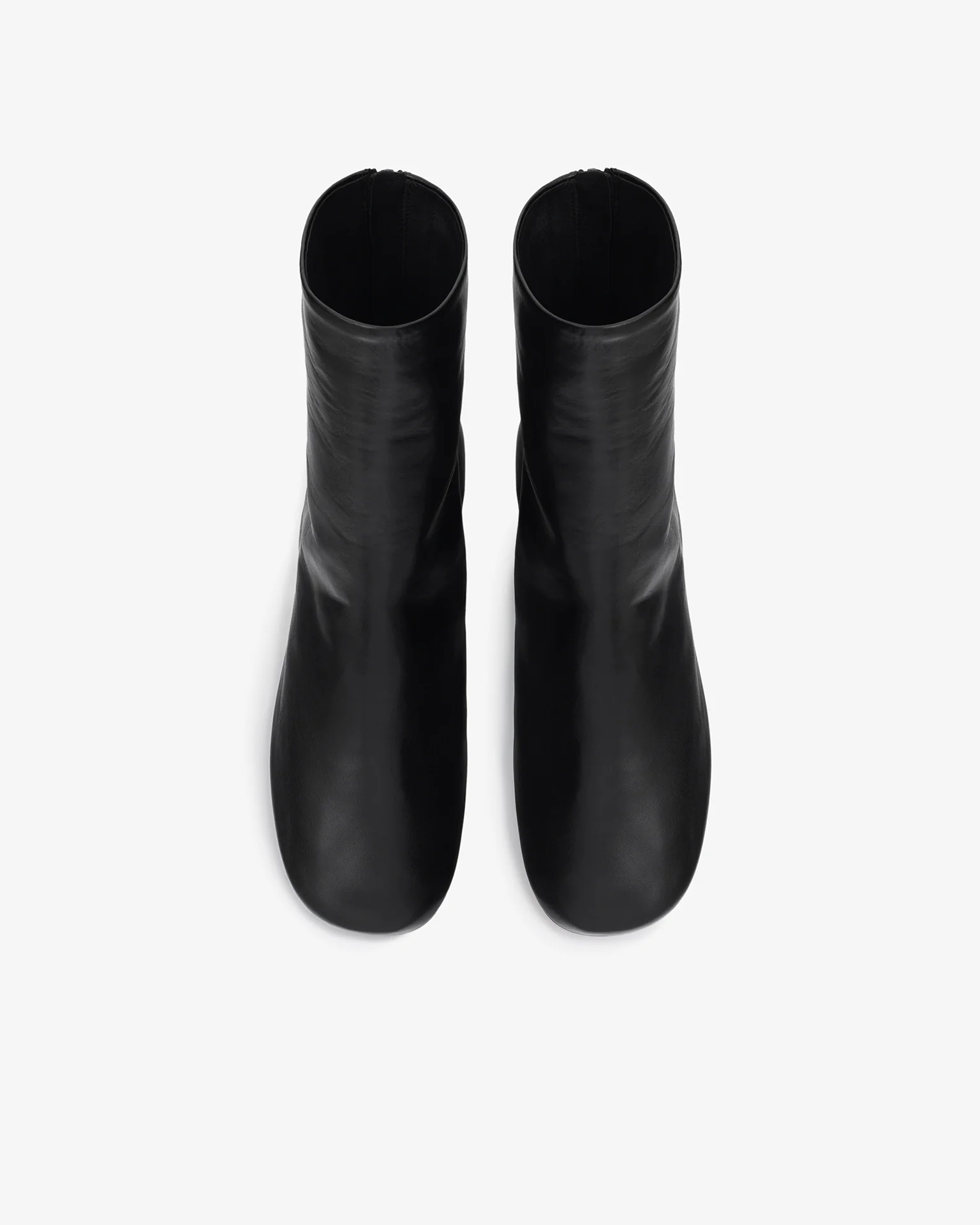 Floor Ankle boot in Black Smooth Leather - Image 4