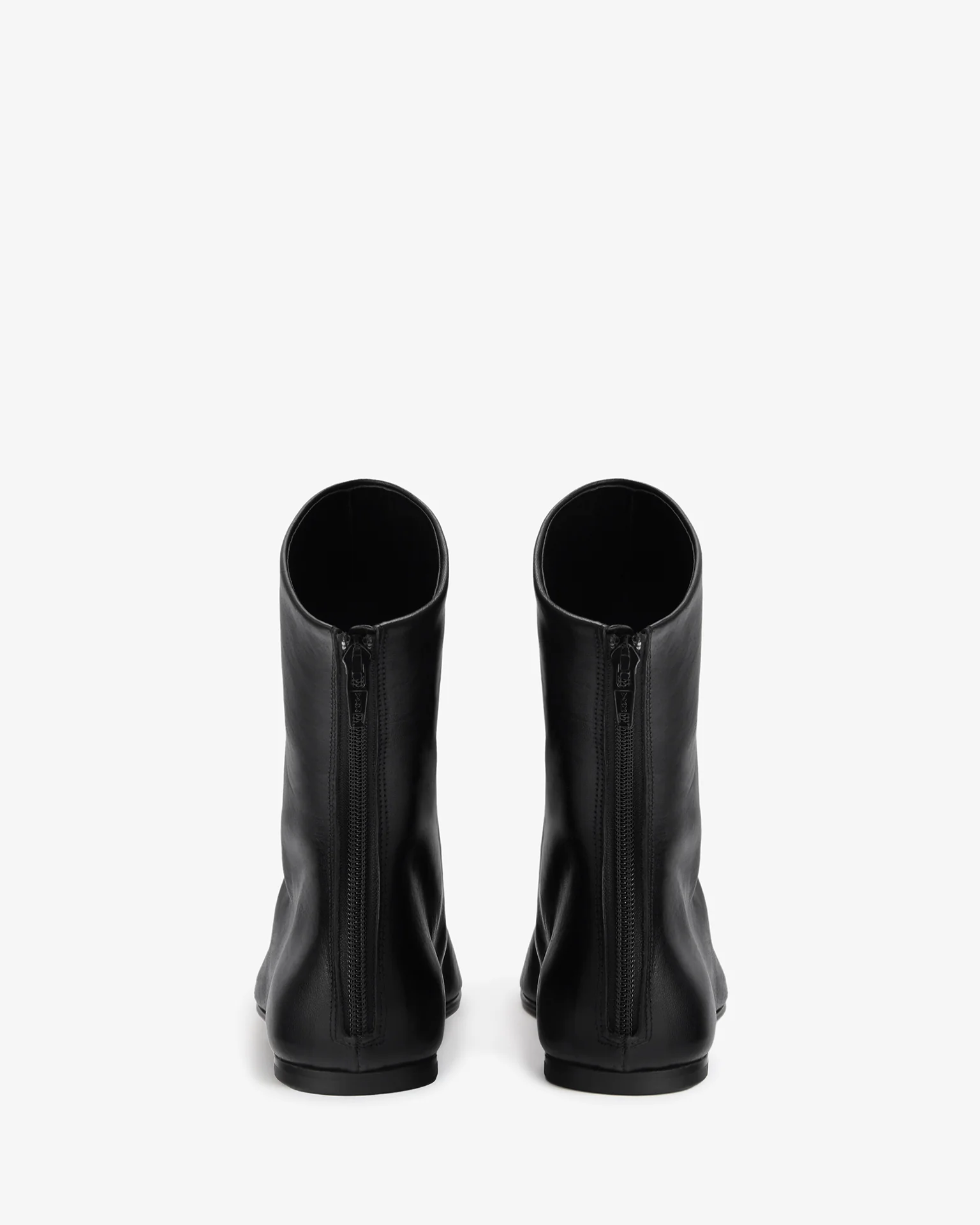 Floor Ankle boot in Black Smooth Leather - Image 5