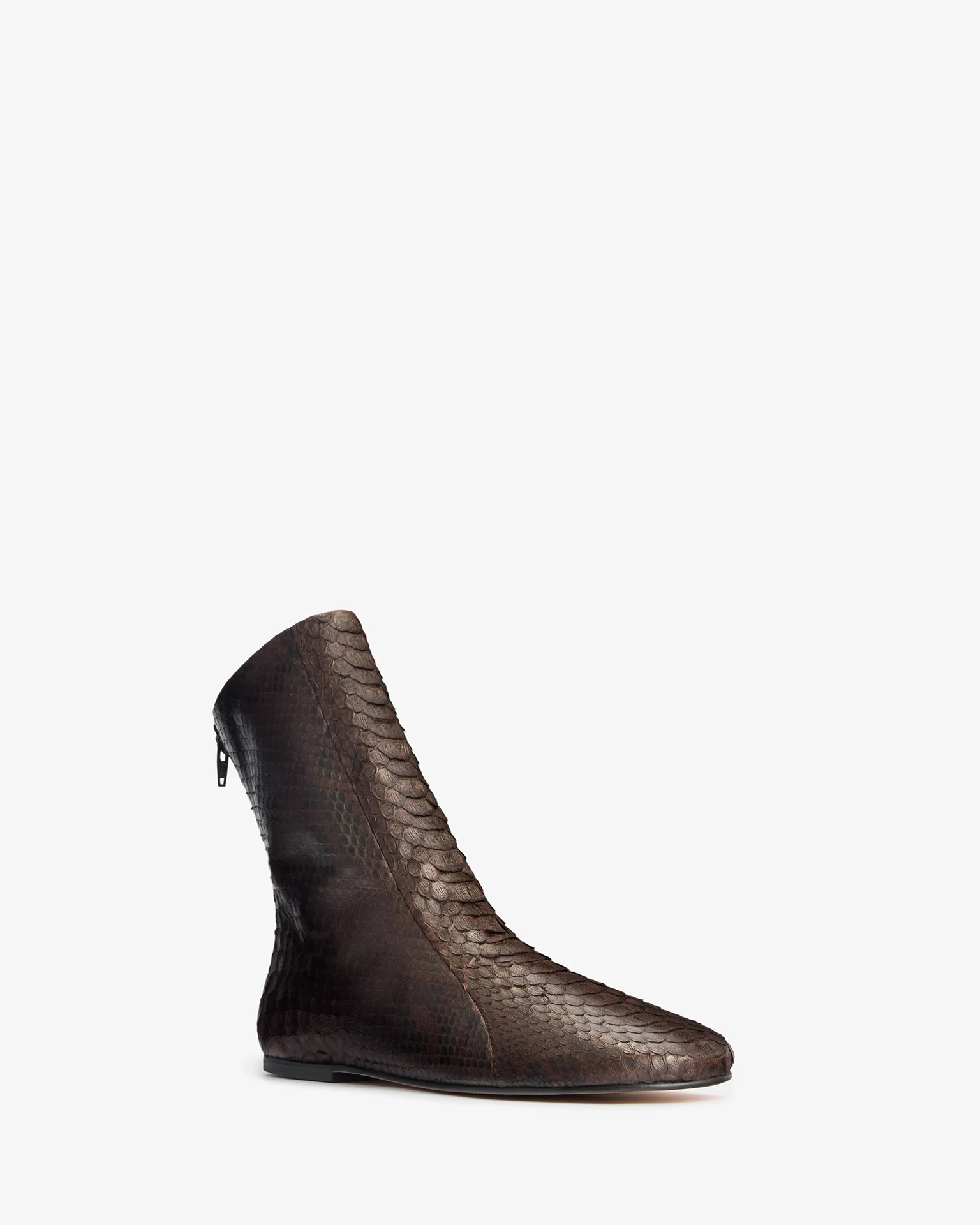 Floor Ankle boot in Dark Brown Python Leather - Image 2