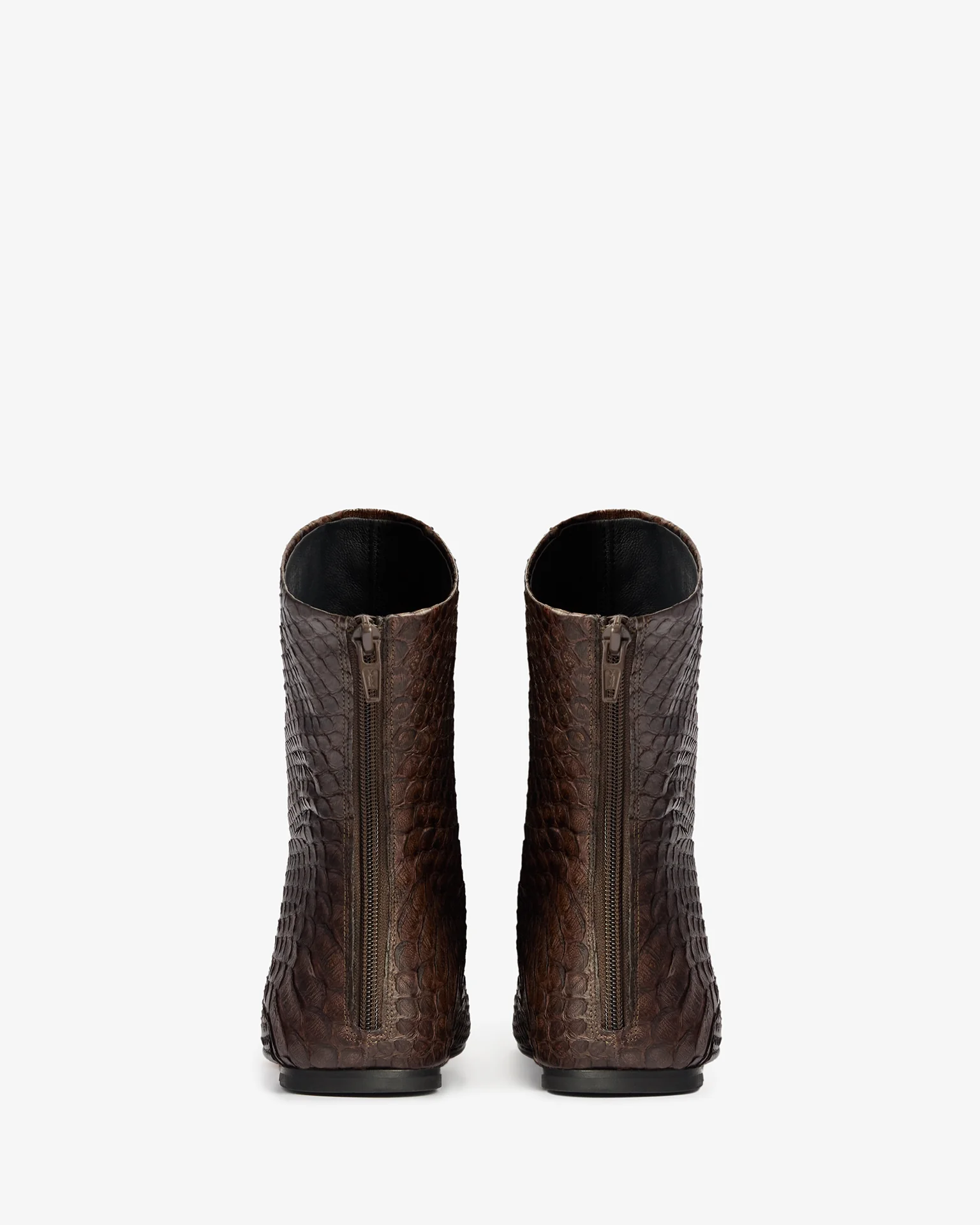 Floor Ankle boot in Dark Brown Python Leather - Image 4