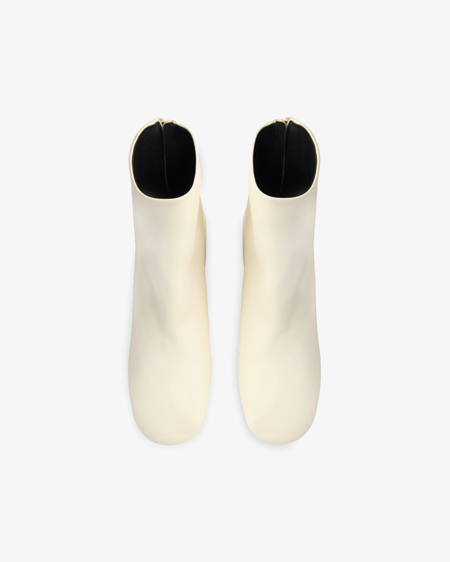 floor ankle boot in white leather - Image 3