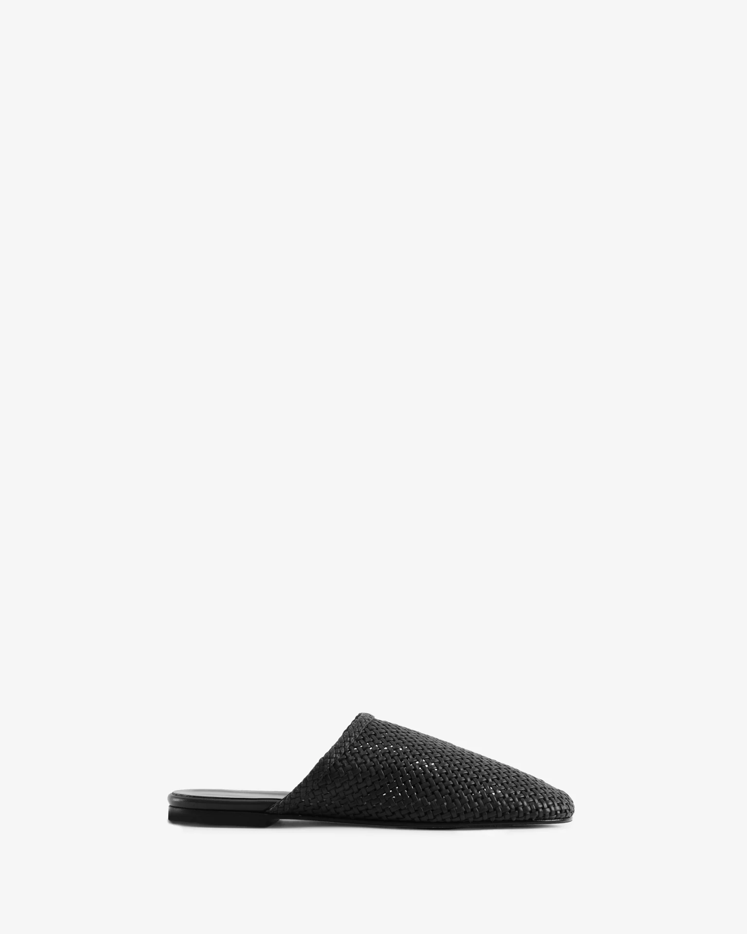 Floor Slide Black Woven Leather