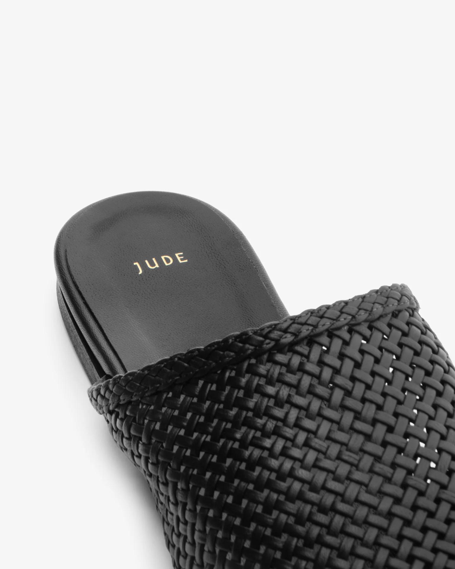 Floor Slide Black Woven Leather - Image 5