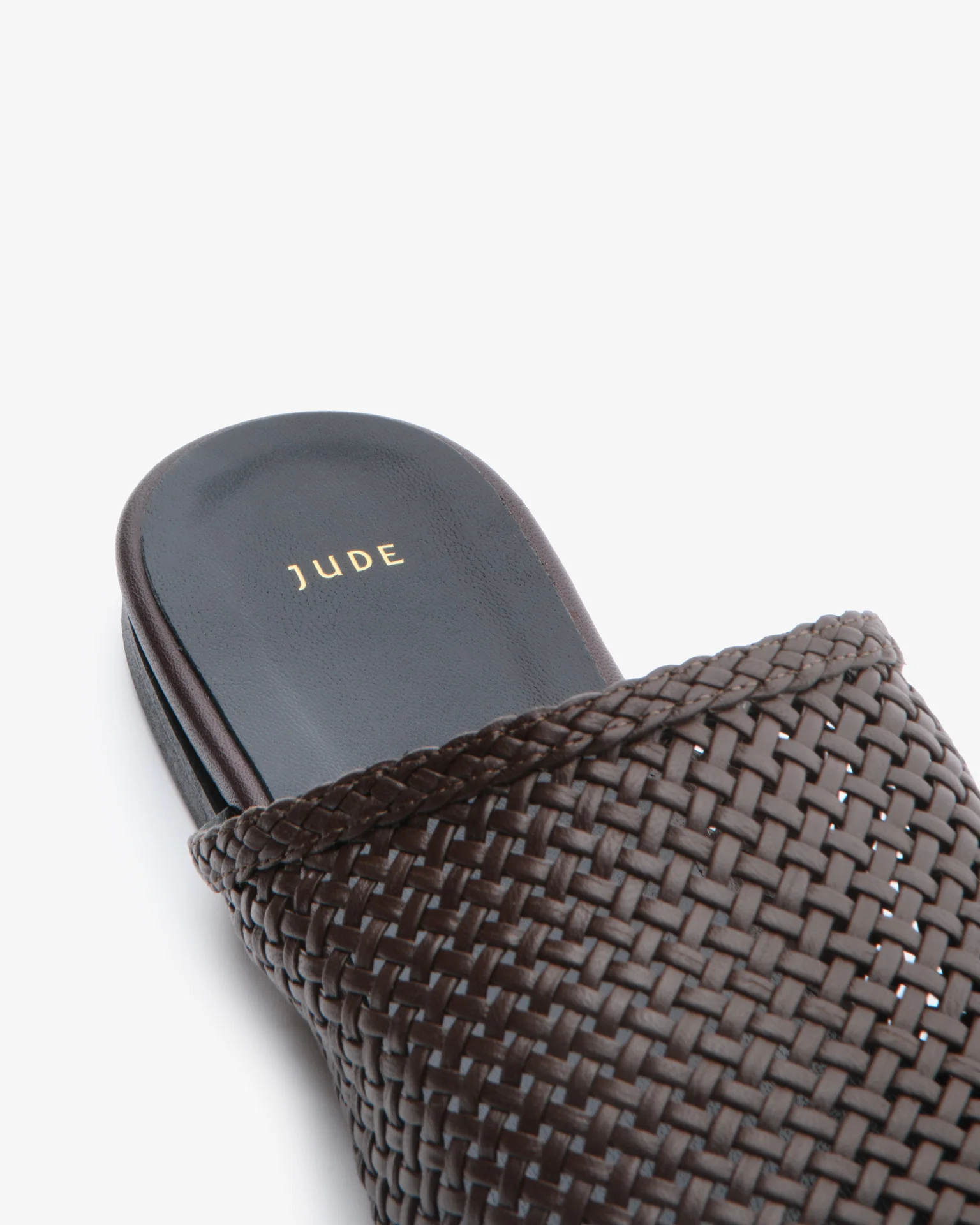 Floor Slide Brown Woven Leather - Image 6