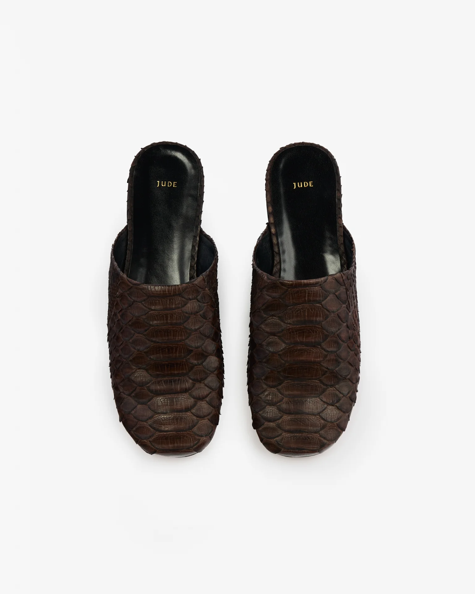 Floor Slide in Dark Brown Python Leather - Image 4