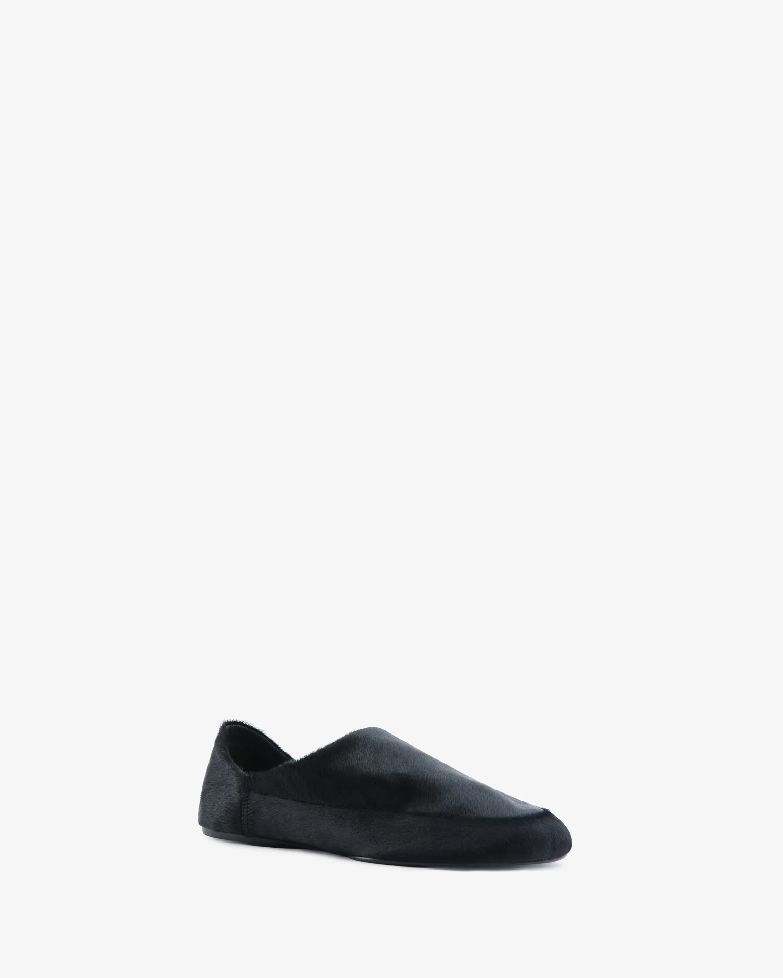 Floor Slipper in Black Pony Leather - Image 2