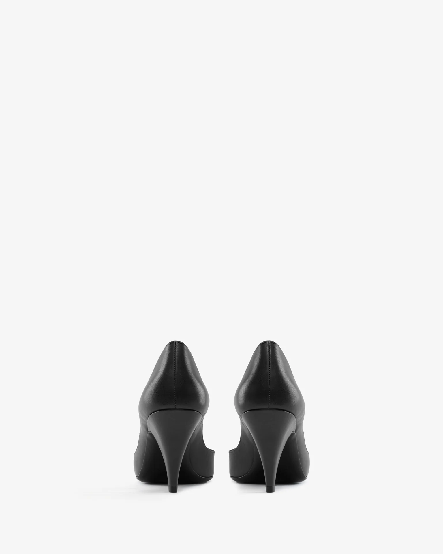 Haze Pump in Black Creased Leather - Image 4