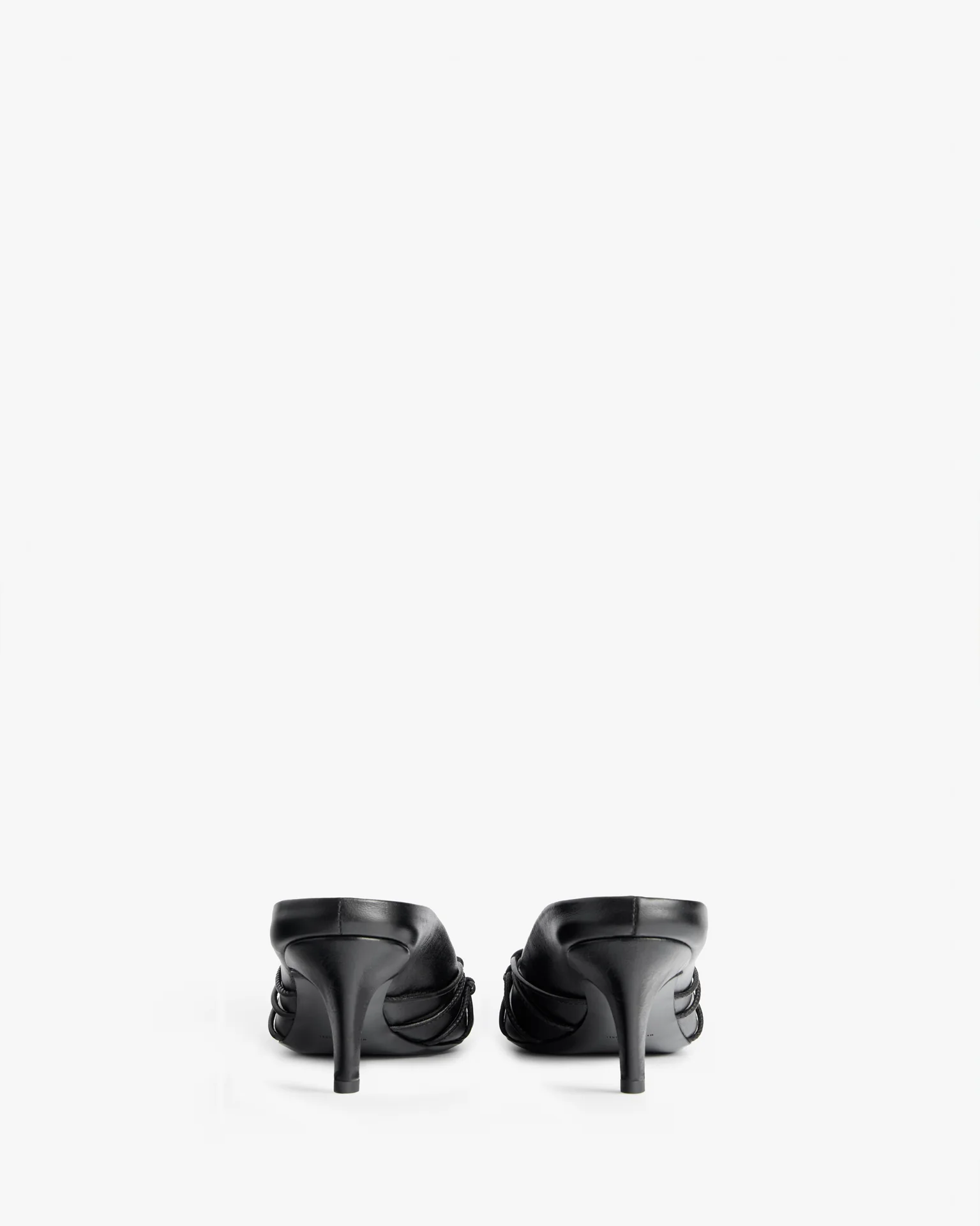 Knotty Sandal in Black Leather - Image 4