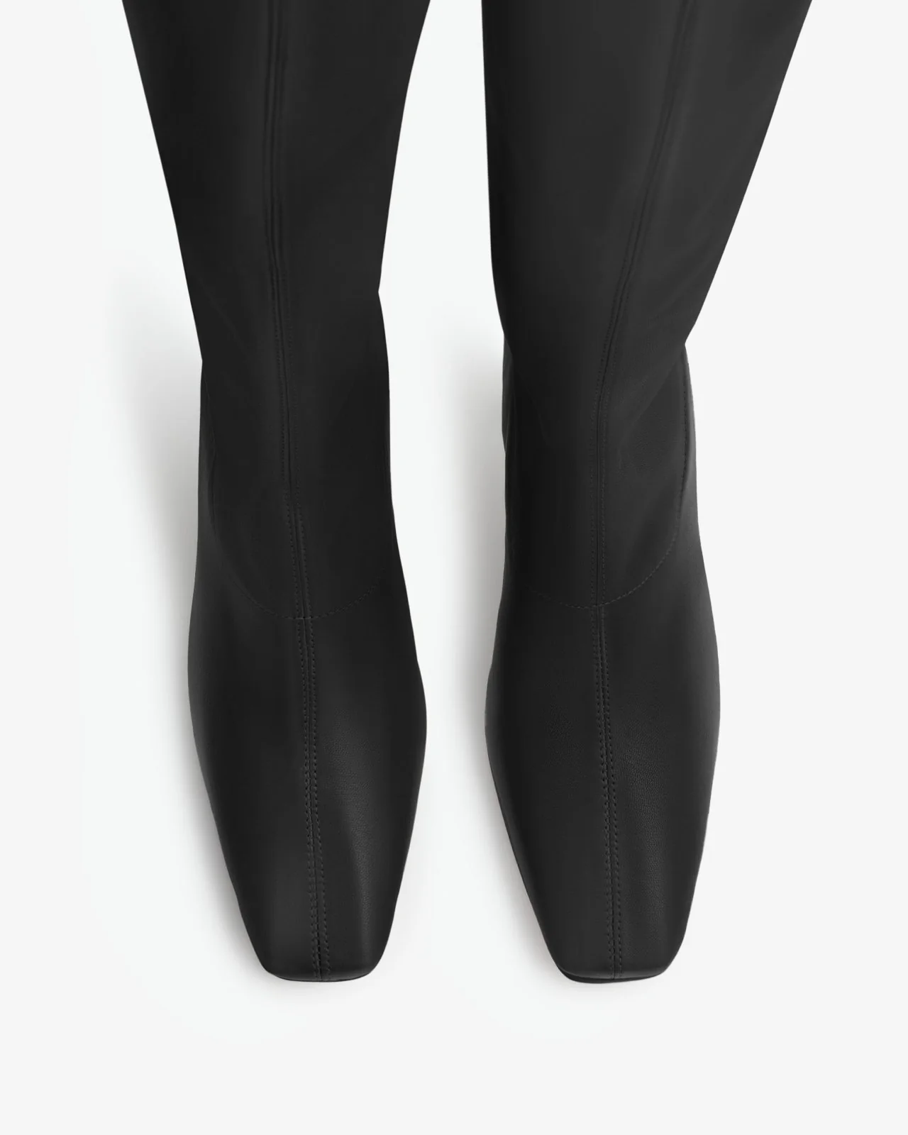 memo knee boot in black stretch leather - Image 3