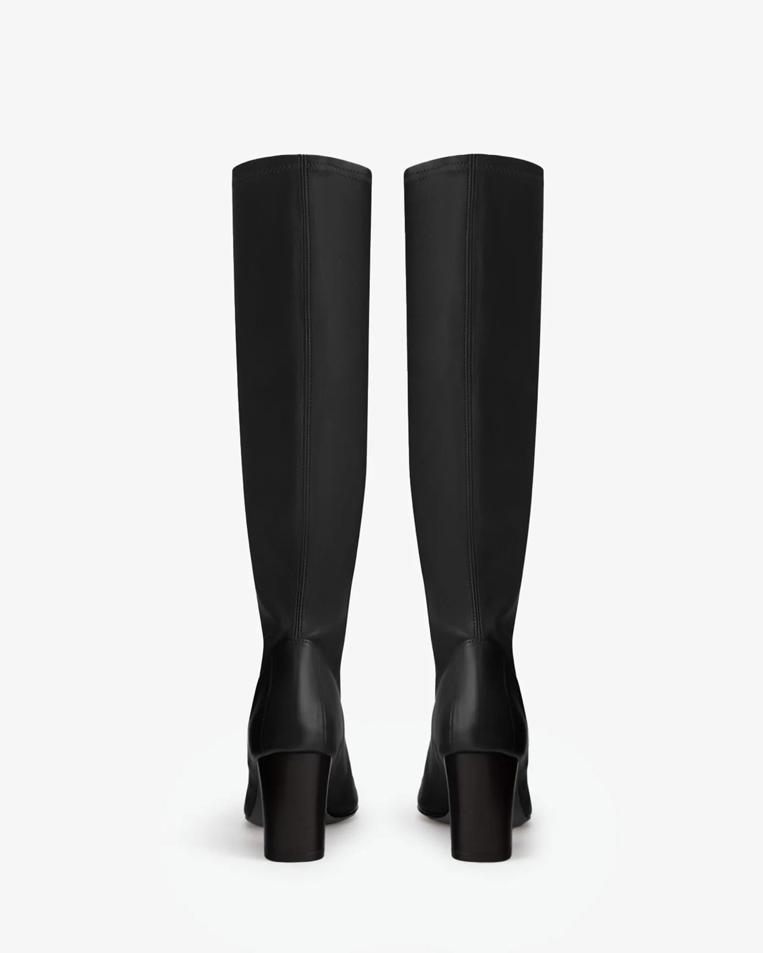 memo knee boot in black stretch leather - Image 4