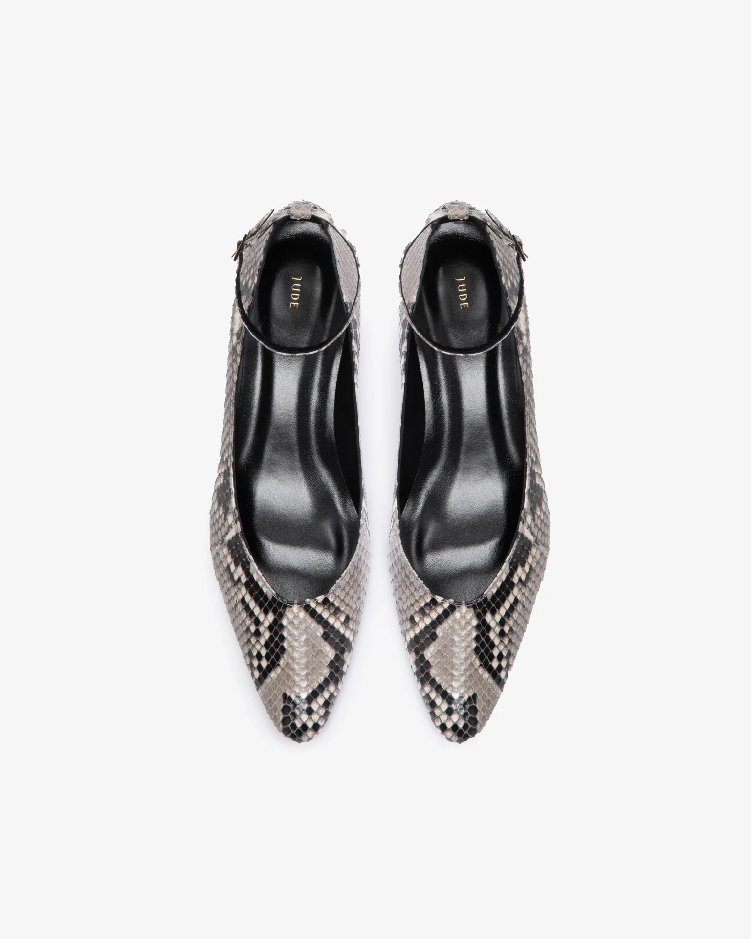 Mode Ballerina in Stone Python Leather - Image 4