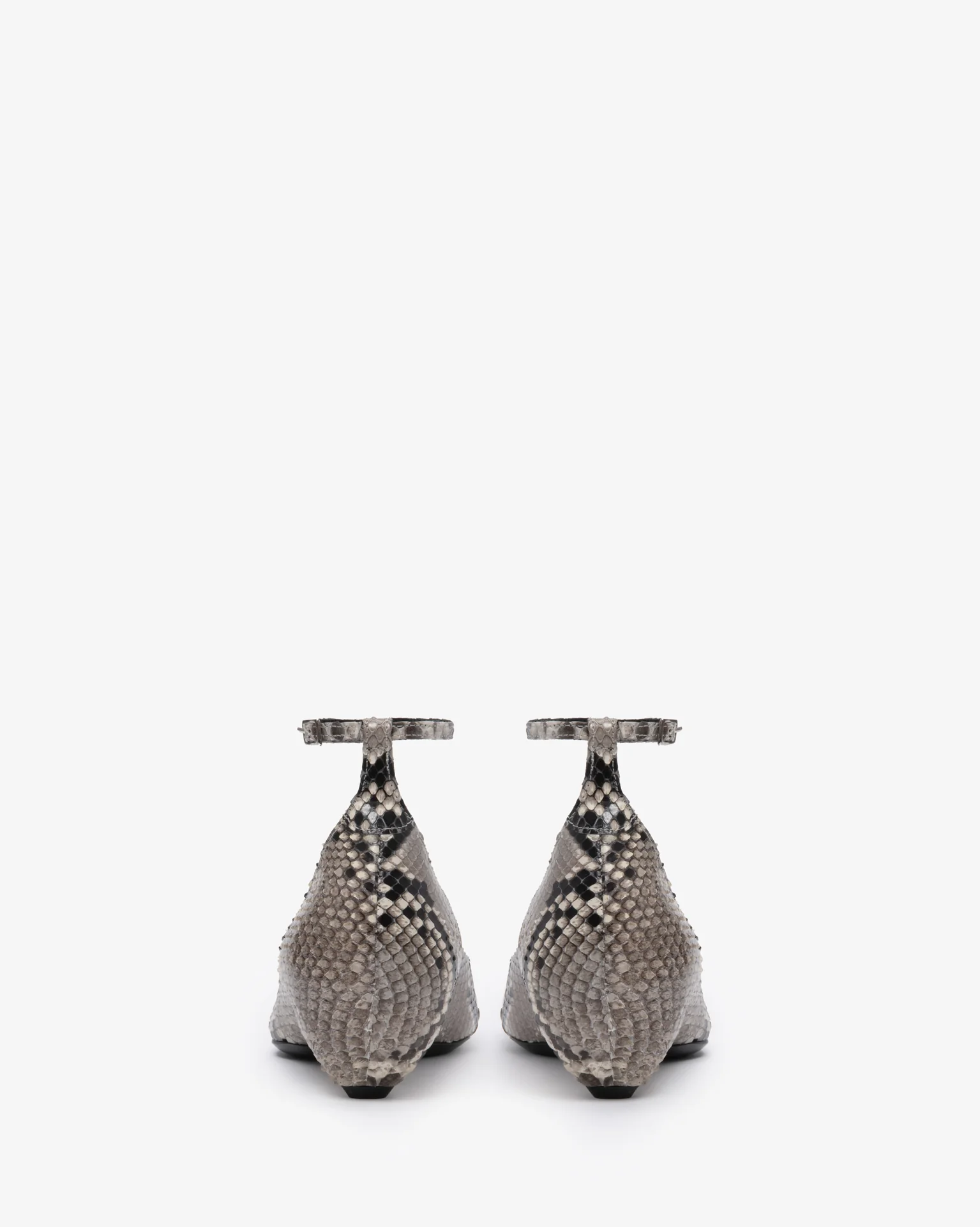Mode Ballerina in Stone Python Leather - Image 5