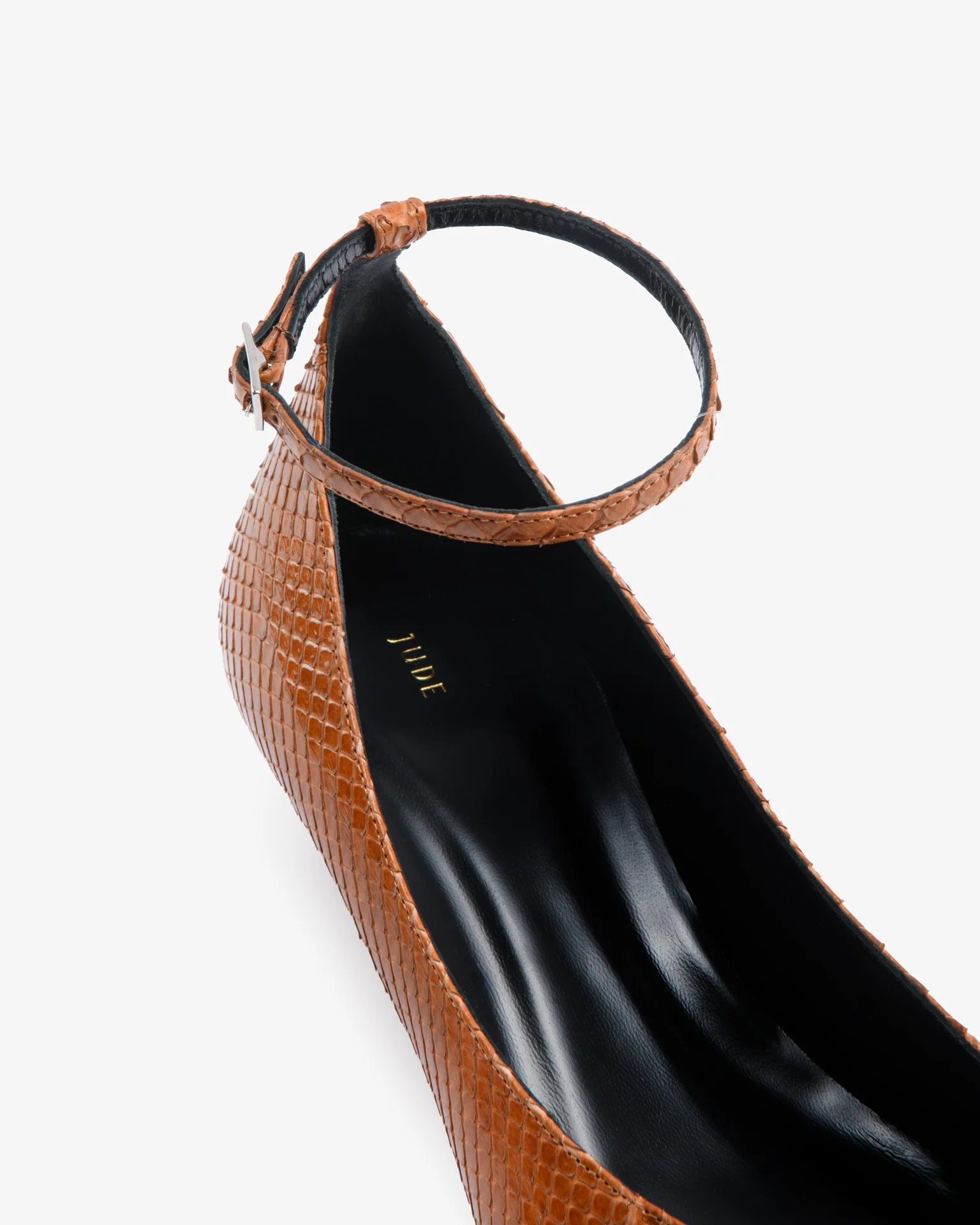 Mode Ballerina in Tan Python Leather - Image 7