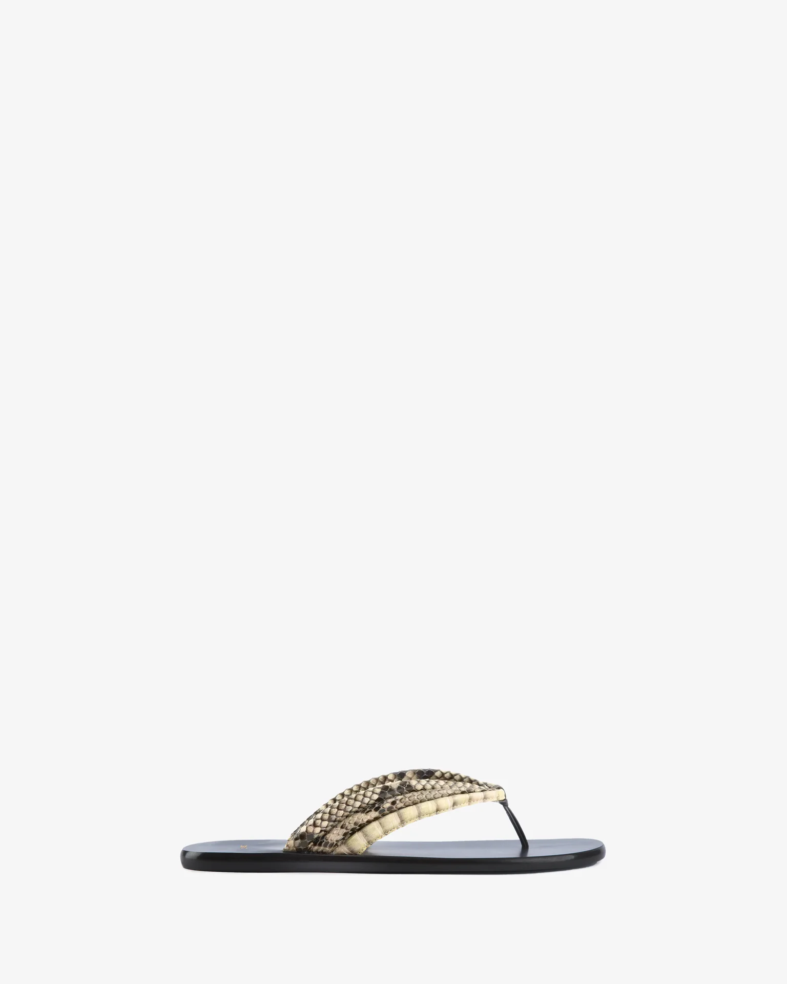 Path Flat Sand Python Leather