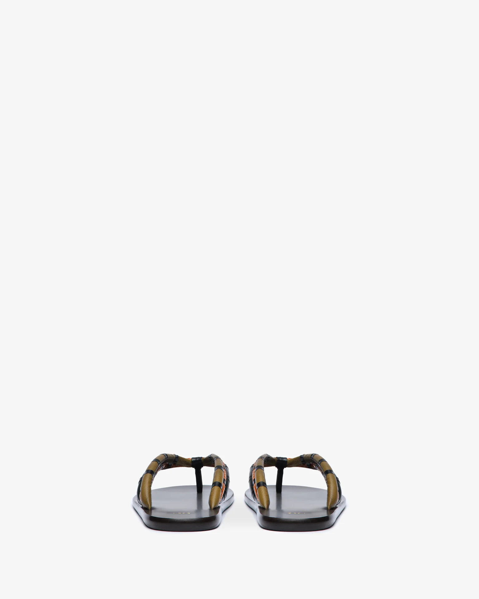 Path Flat Tan Python and Green Leather - Image 5