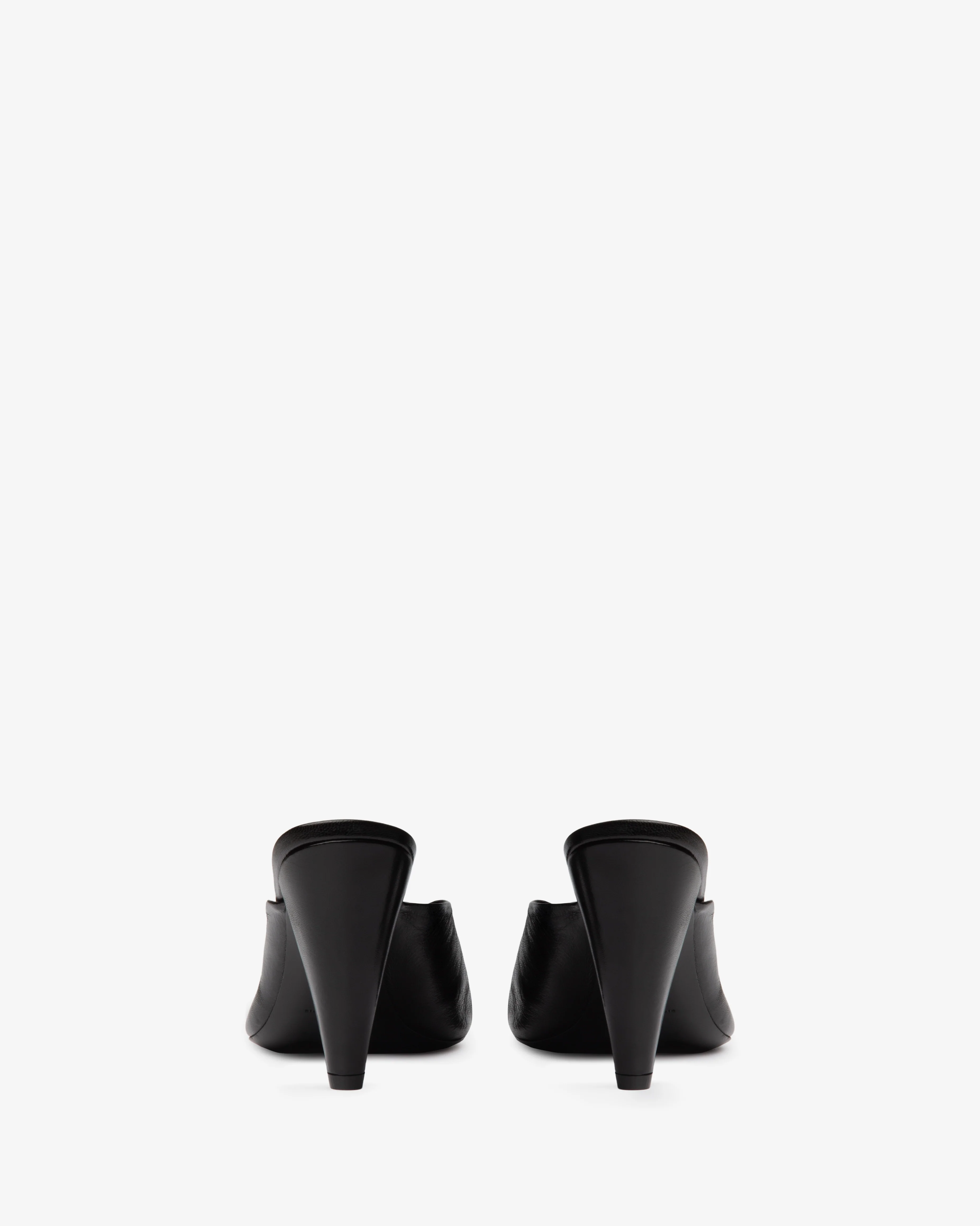 Paw Mule in Black Creased Leather - Image 4