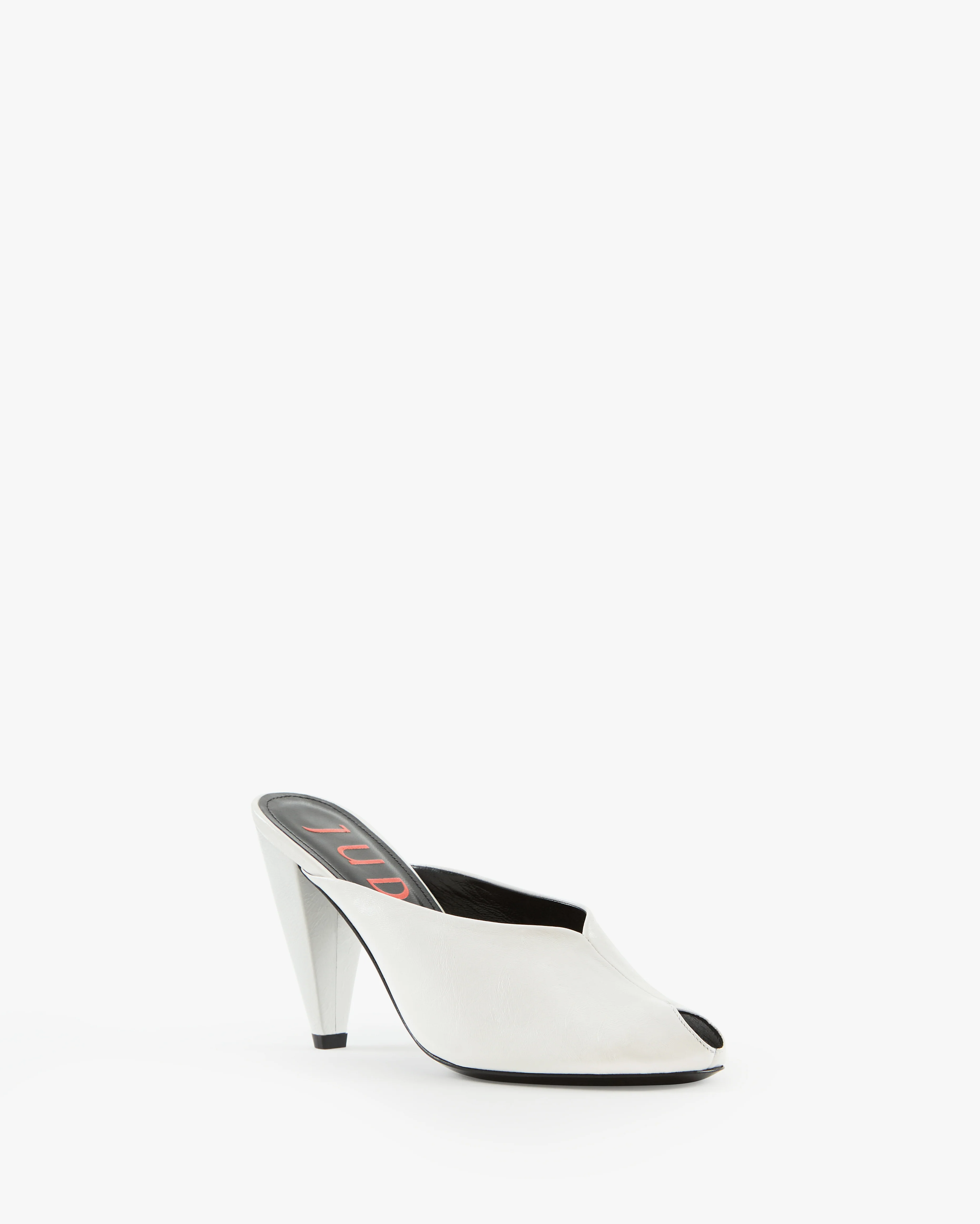 Paw Mule in White Leather - Image 3
