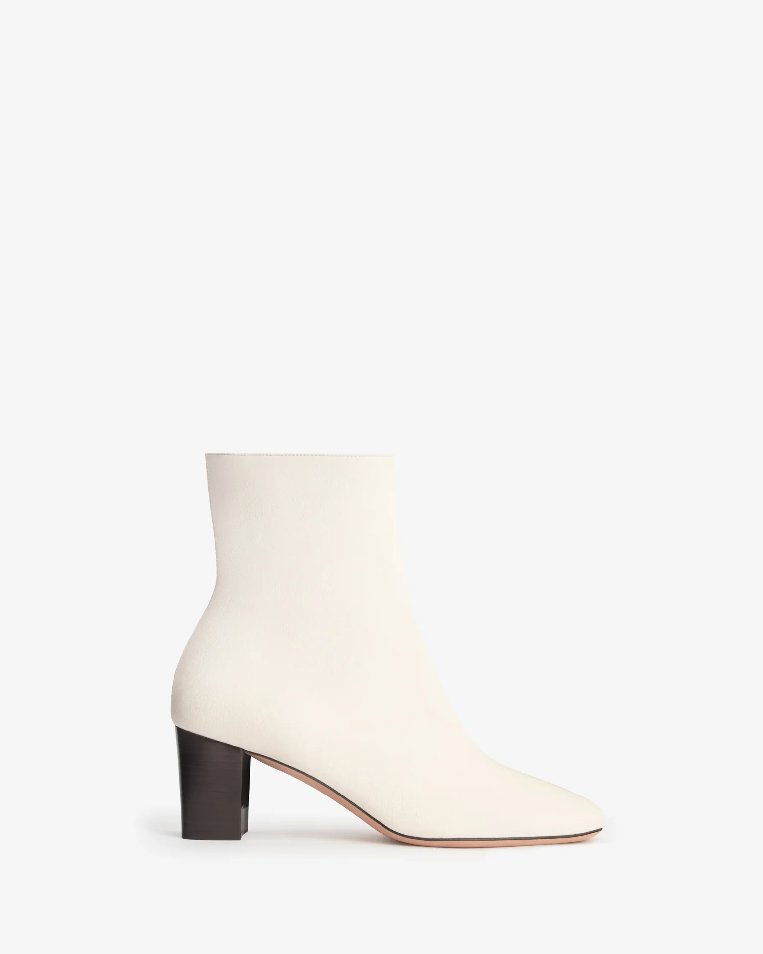 rook ankle boot in white leather