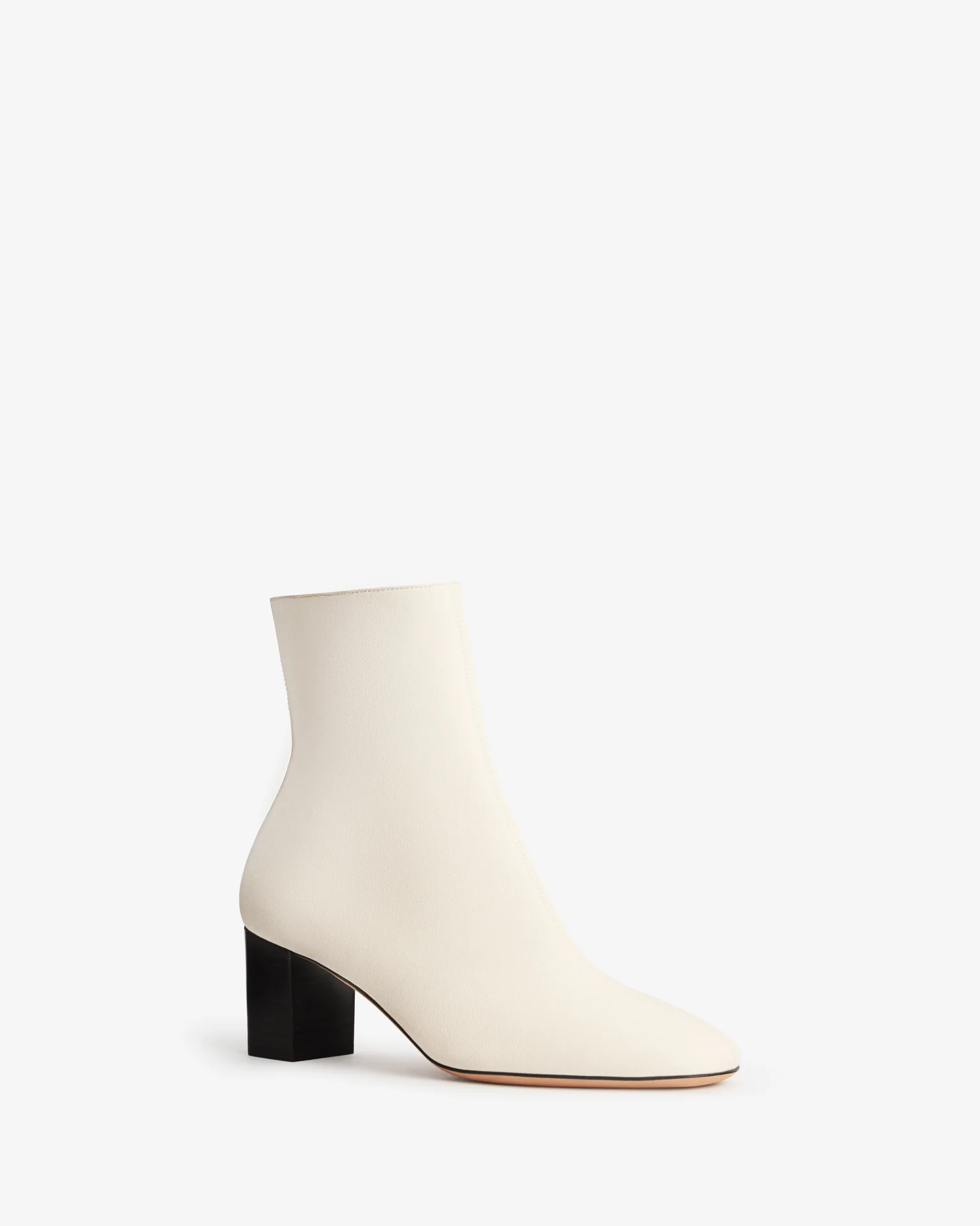 rook ankle boot in white leather - Image 2