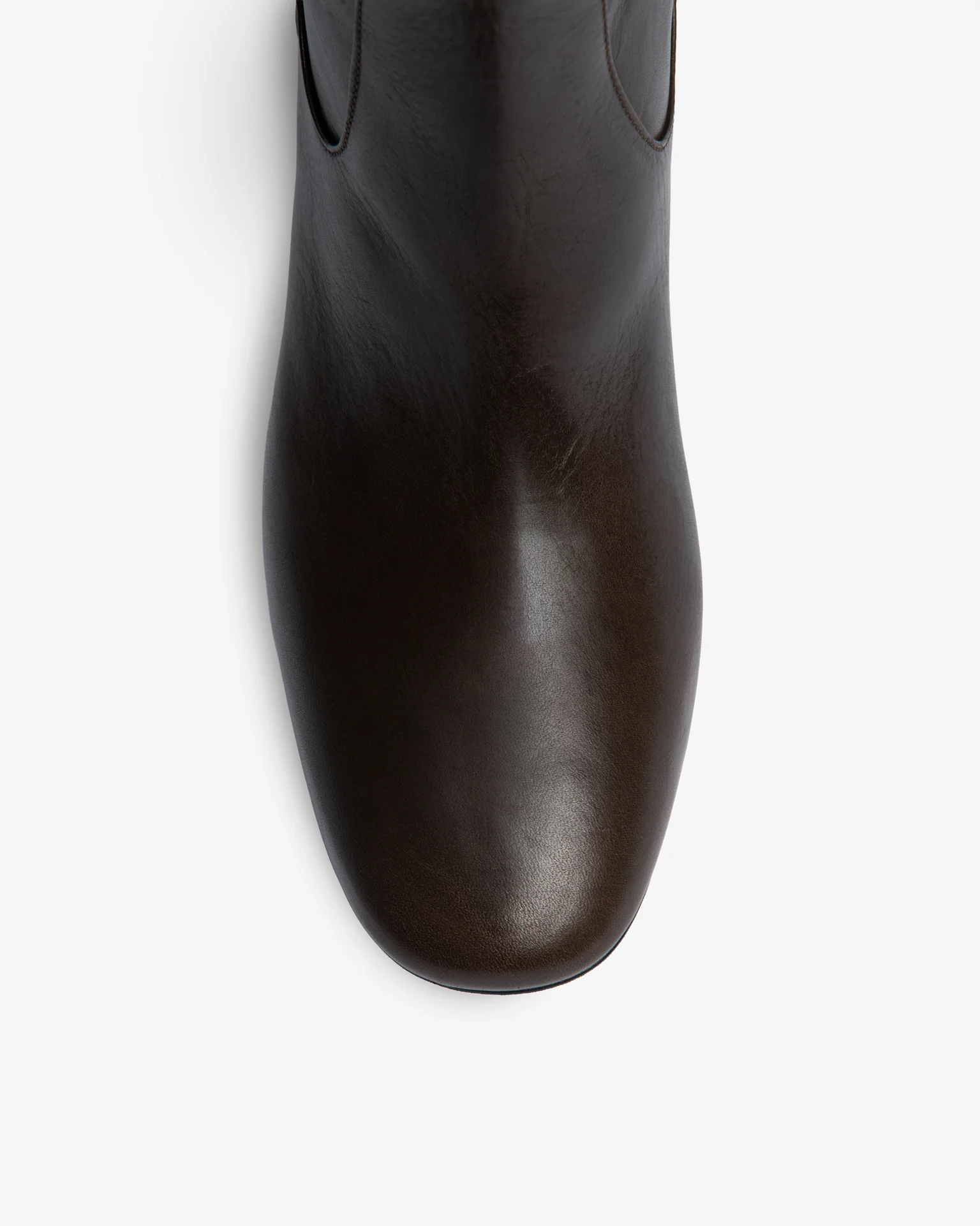 rook knee boot in mocha leather - Image 4